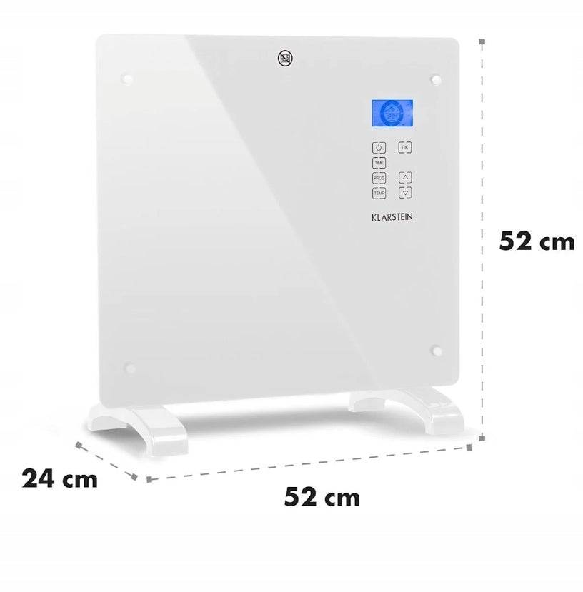 Electric Heater Convector Calorifer Klarstein 1000W Thermostat Timer Packaging status original