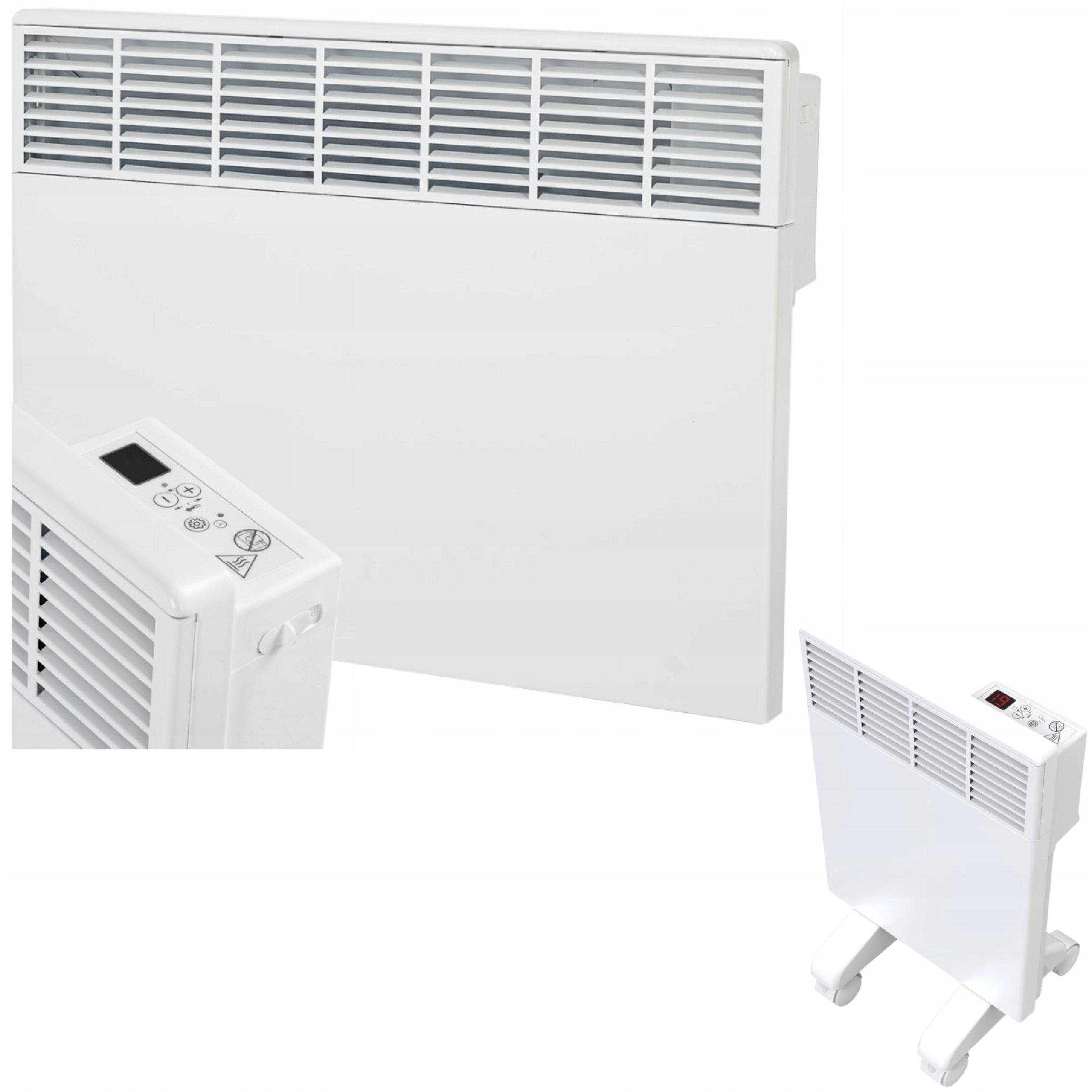 Electric Heater Thermostat Wall Programmer Portable 1500W White