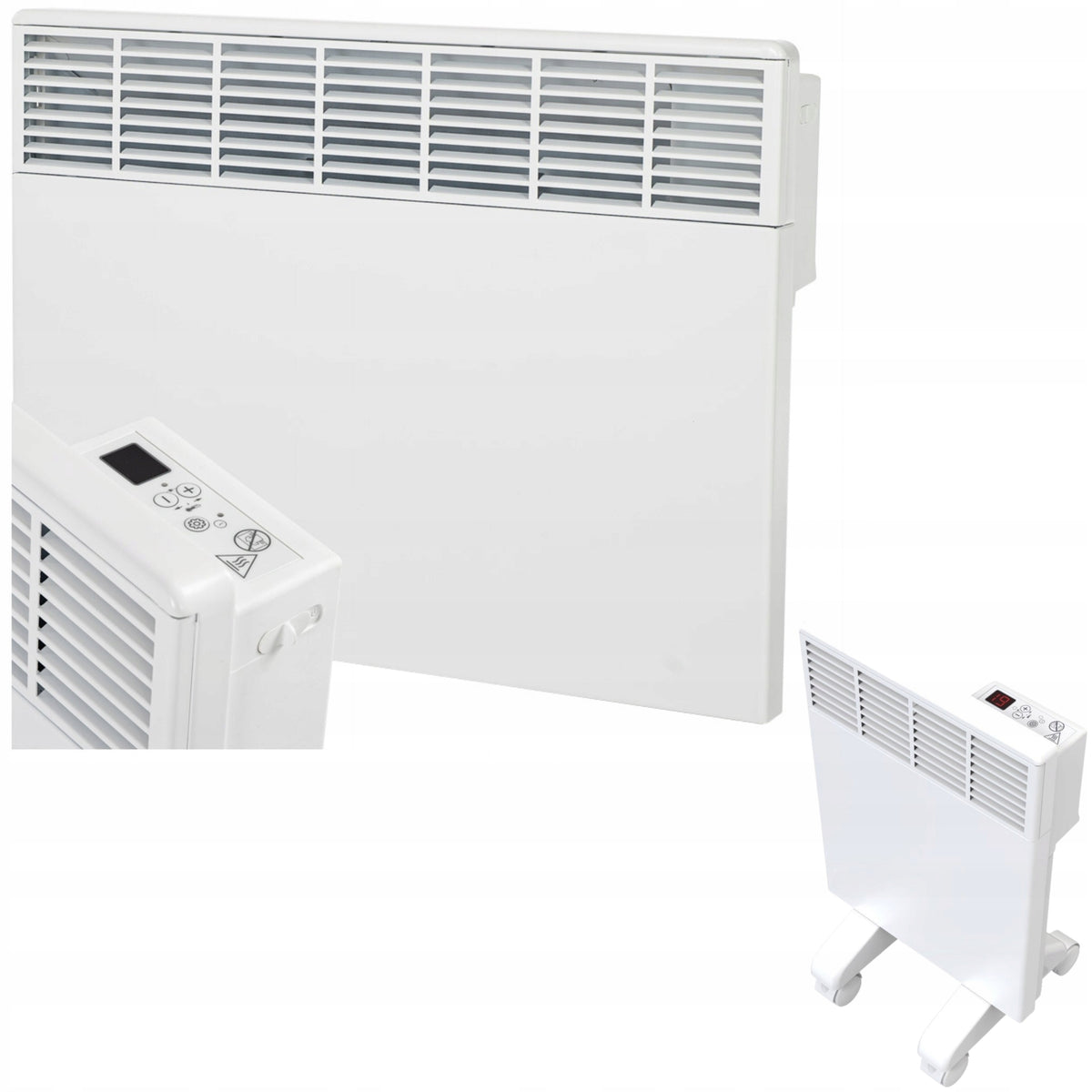 Electric Heater Thermostat Wall Programmer Portable 1500W White