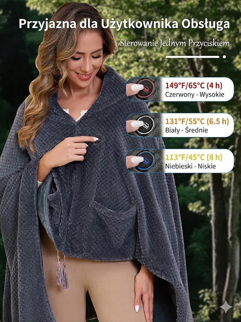 Electric Heating Blanket 20000mAh Neck and Shoulder Warmer 4 Zones Medical device no