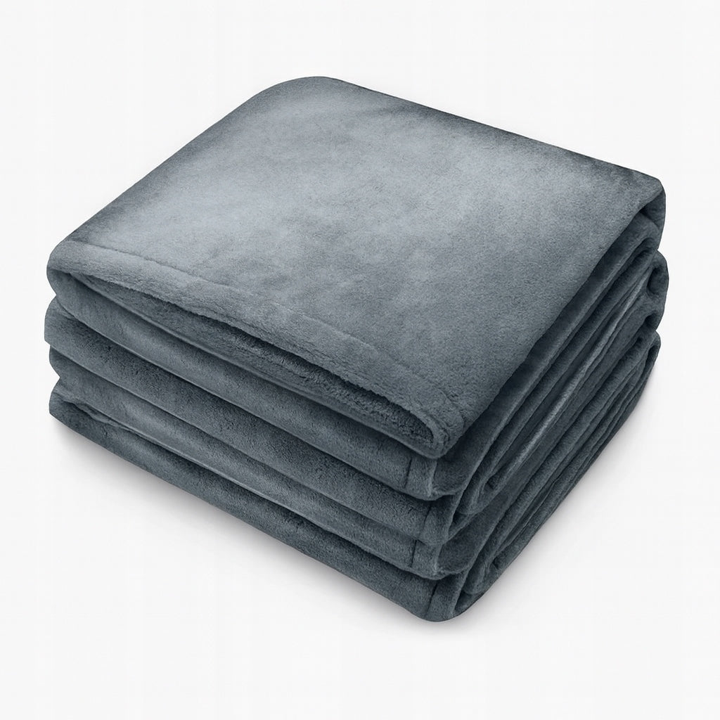Electric Heating Blanket Large Plush 180 x 130cm 120W Light Grey Medical device no
