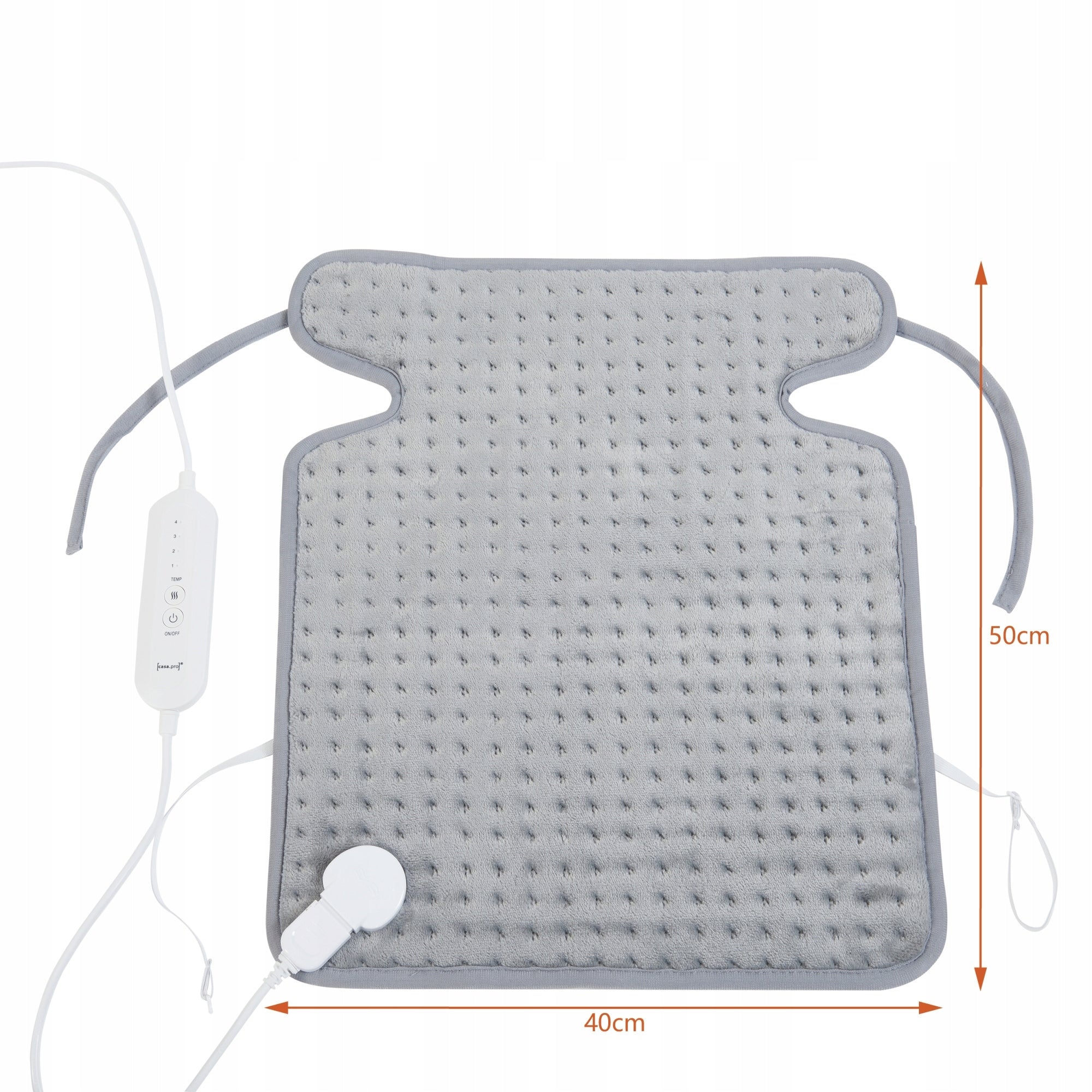 Electric Heating Pad Calvera 80W 50x40cm Grey Batteries included no