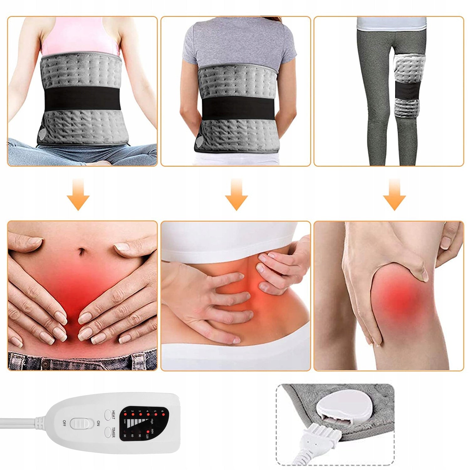 Electric Heating Pillow XL 60X30 Heating Mat Timer 6 Levels Manufacturer code PODUSZKA ELEKTRYCZNA 60X30CM