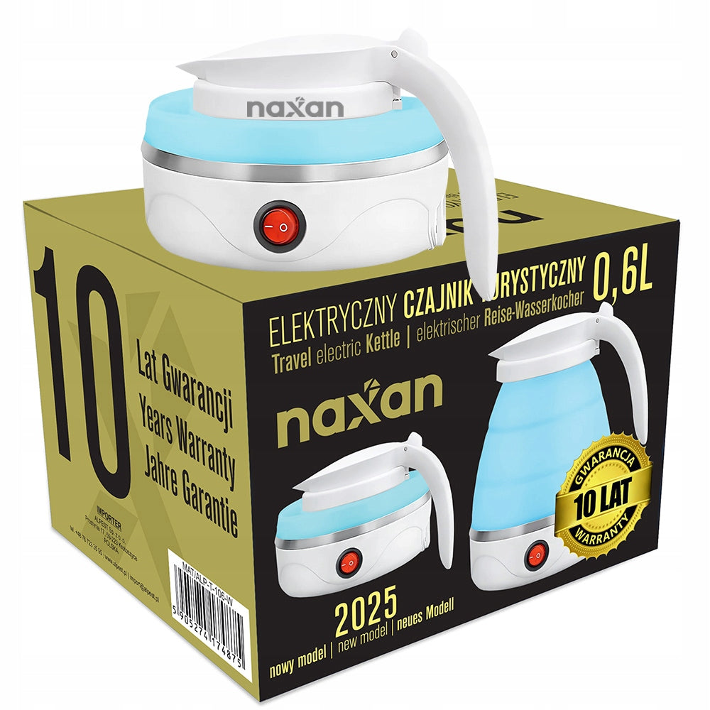 Electric Hiking Kettle 0,6L 600W Foldable Travel Portable Naxan Model ZB-6-BLUE