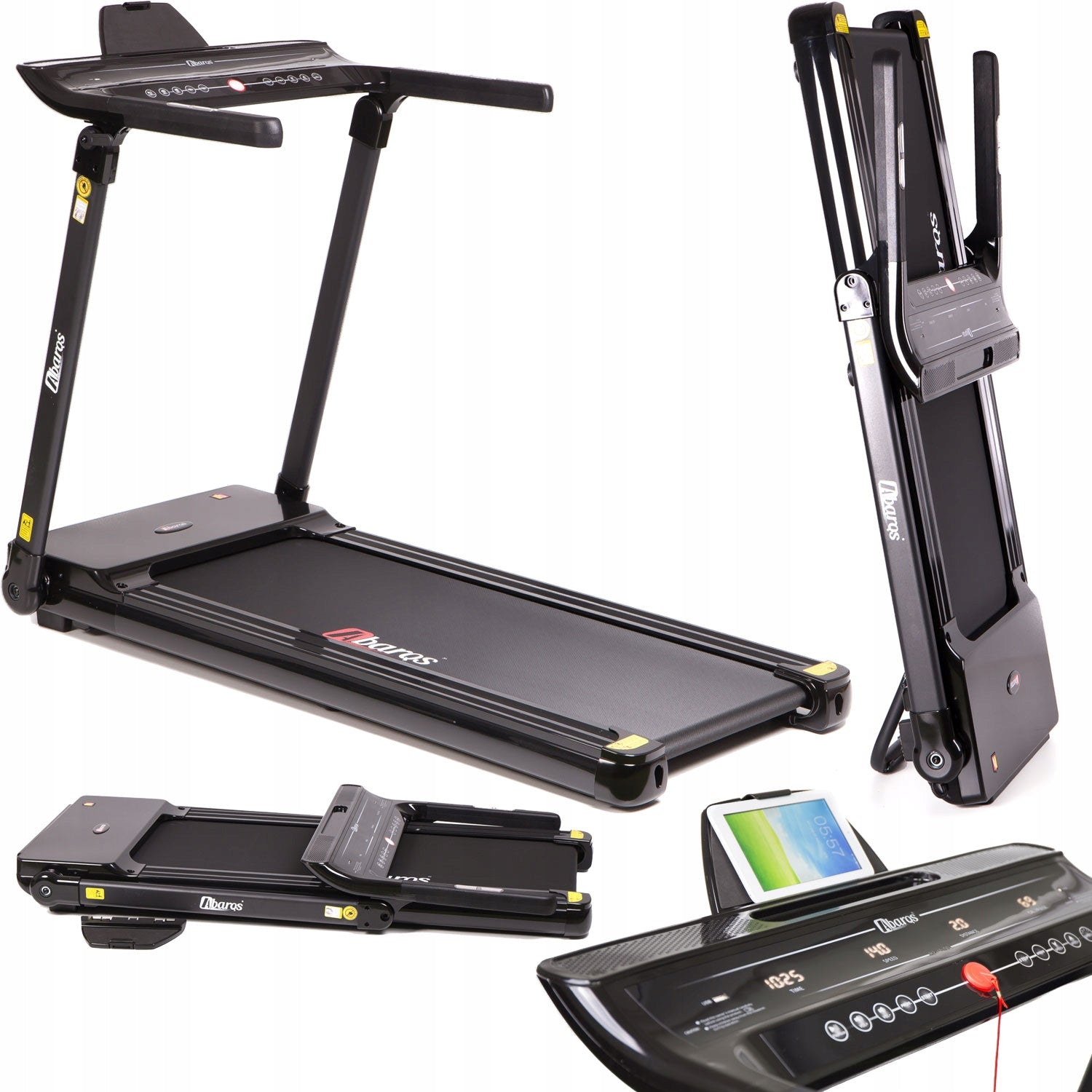 Electric Home Treadmill 14km/h 130kg Training Belt 42cm Cushioning Brand AbarQs