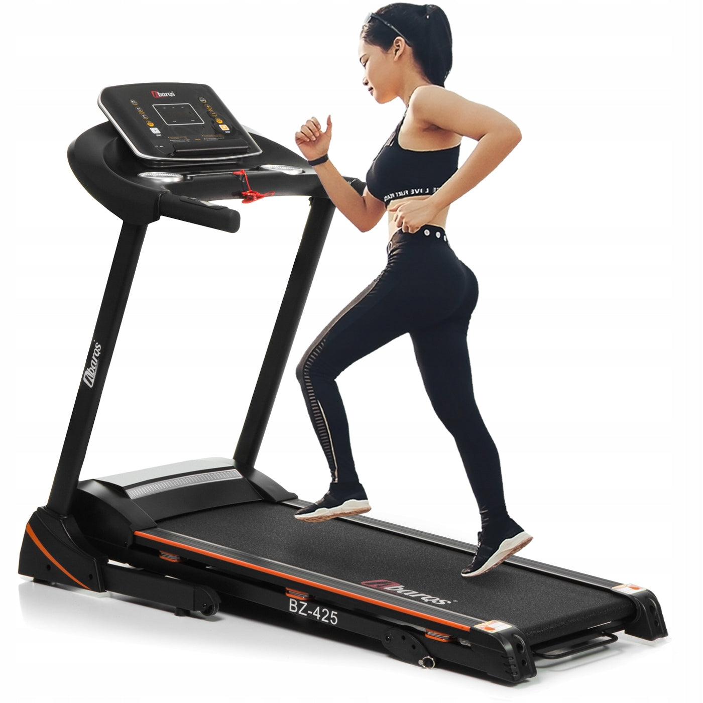 Electric Home Treadmill 17km/h 130kg Training Belt 42cm 3KM Cushioning Measurements training duration distance speed pulse burned calories