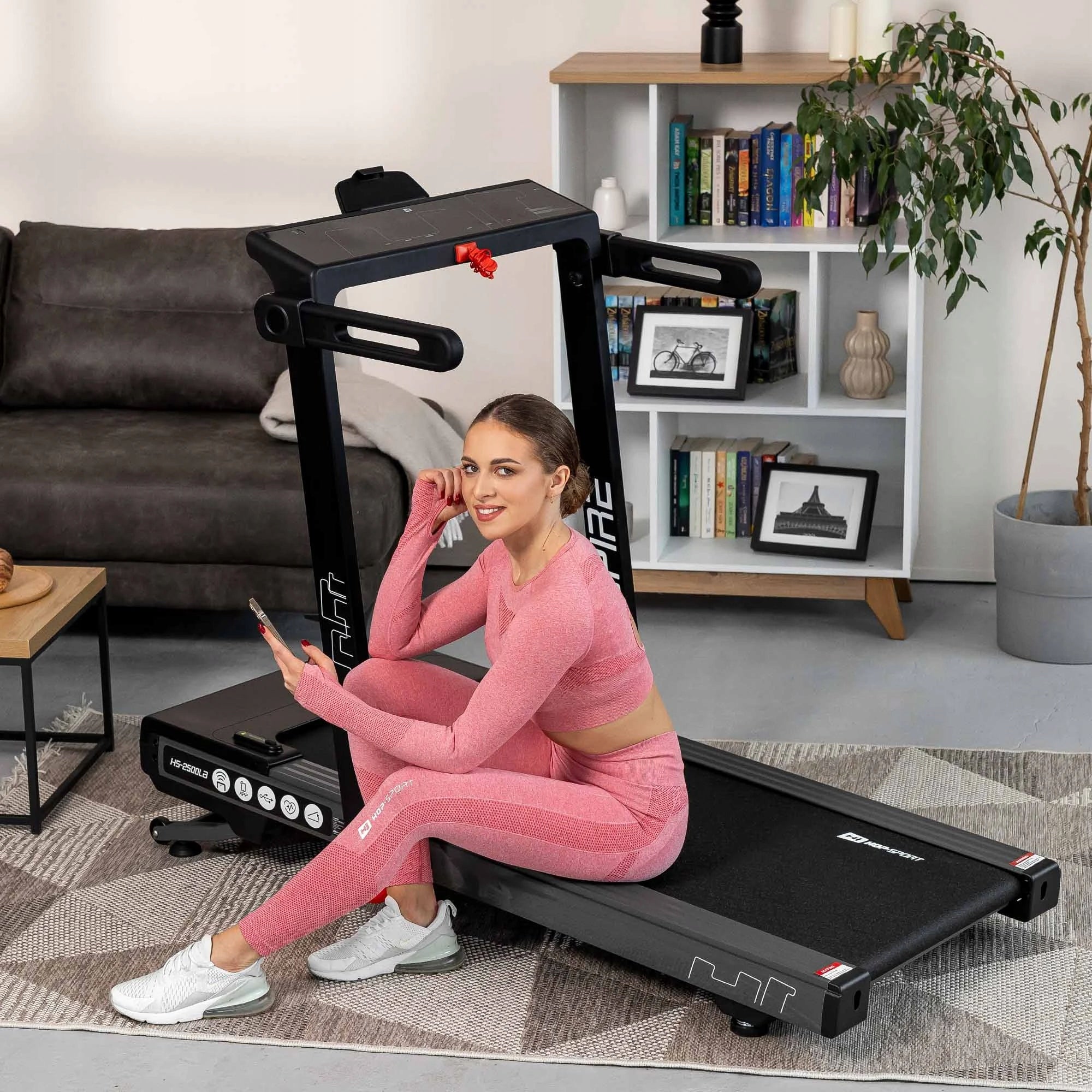 Electric Home Treadmill Folding Flat Angle Adjustable 18km Kinomap Maximum user weight 150 kg