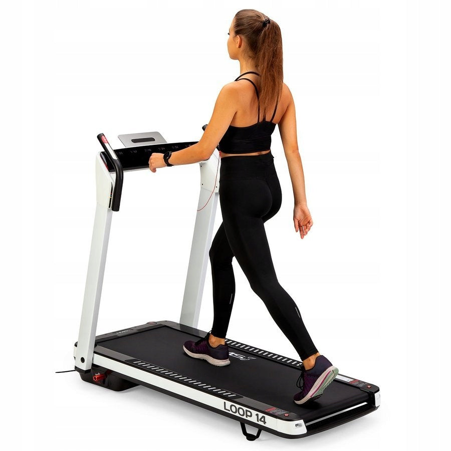 Electric Home Treadmill Folding Training Adjustable Up to 120 kg HMS Measurements training duration distance number of steps speed pulse burned calories
