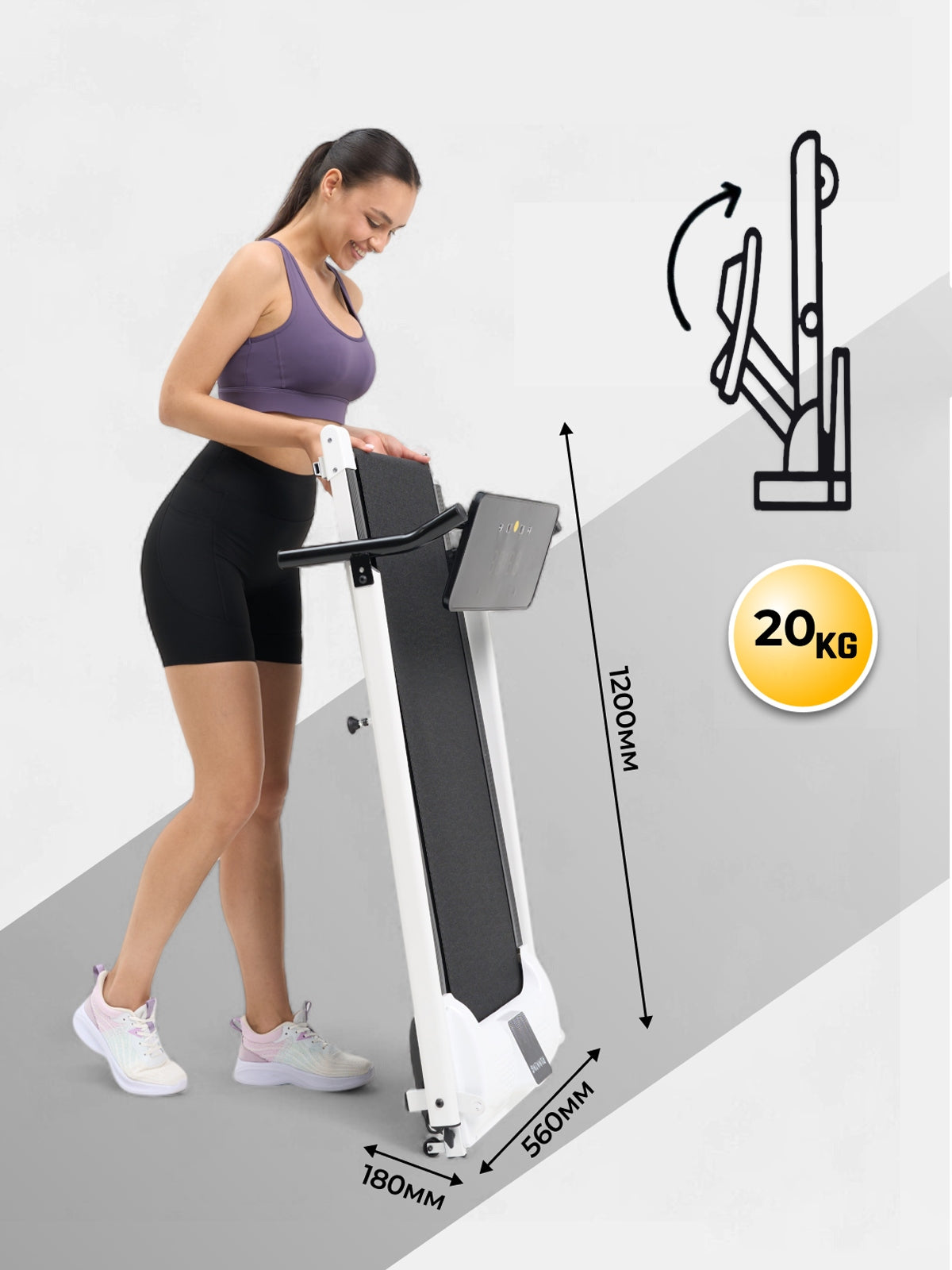 Electric Home Treadmill up to 110kg FOLDING 12km/h Manufacturer code PREZENT REHABILITACJA KONDYCJA SPORTOWCA FIT