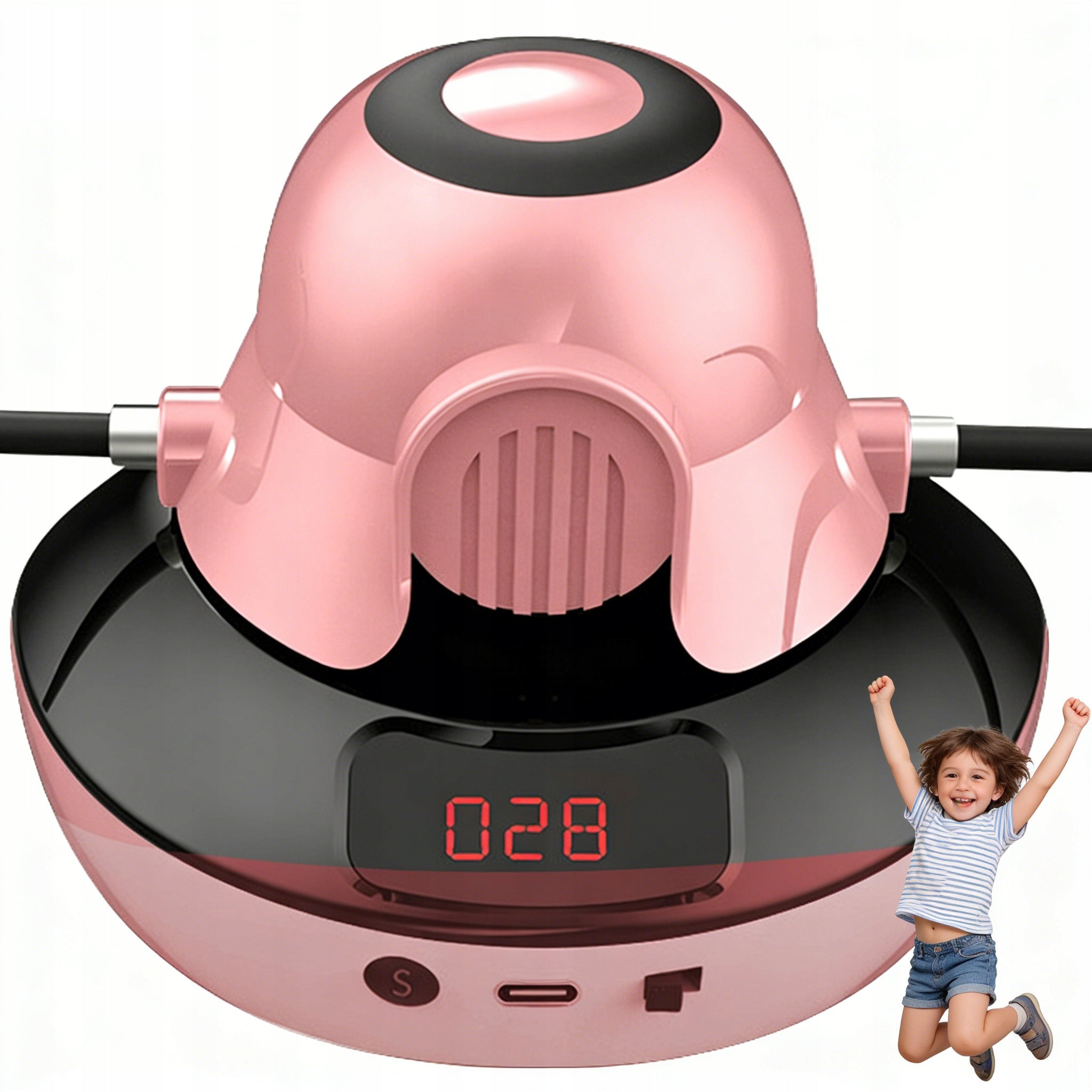 Electric Jump Rope Smart Pink 10 Gears for Kids and Adults