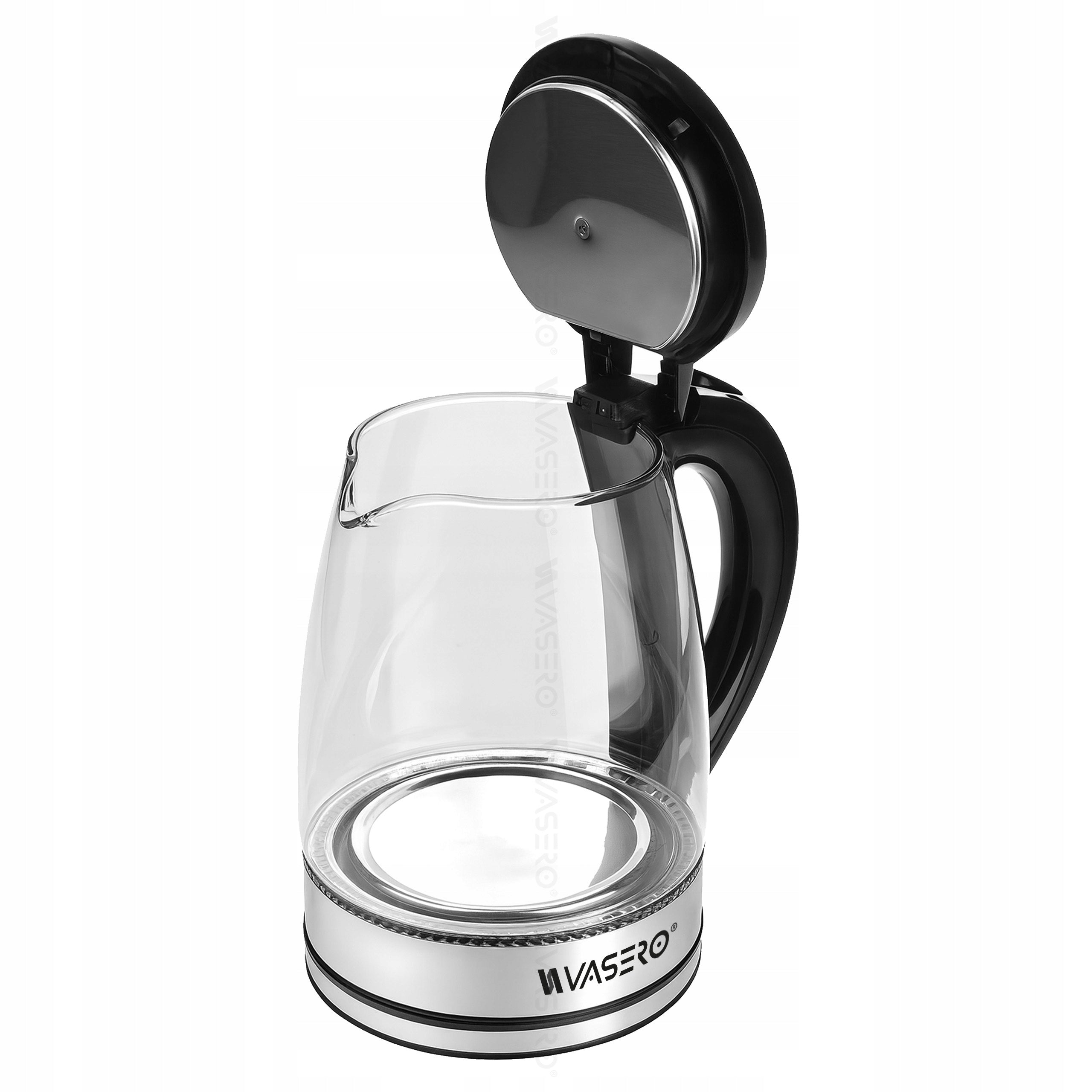 Electric Kettle Glass LED 2200W 2l With LED Backlight Stainless Steel Model Czajnik elektryczny