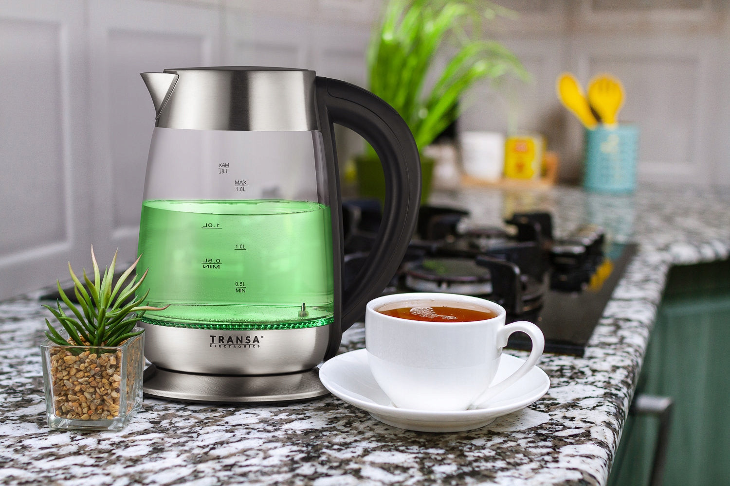 Electric Kettle Glass TEMPERATURE CONTROL LCD TOUCH PANEL 1,8 L Power 2200 W