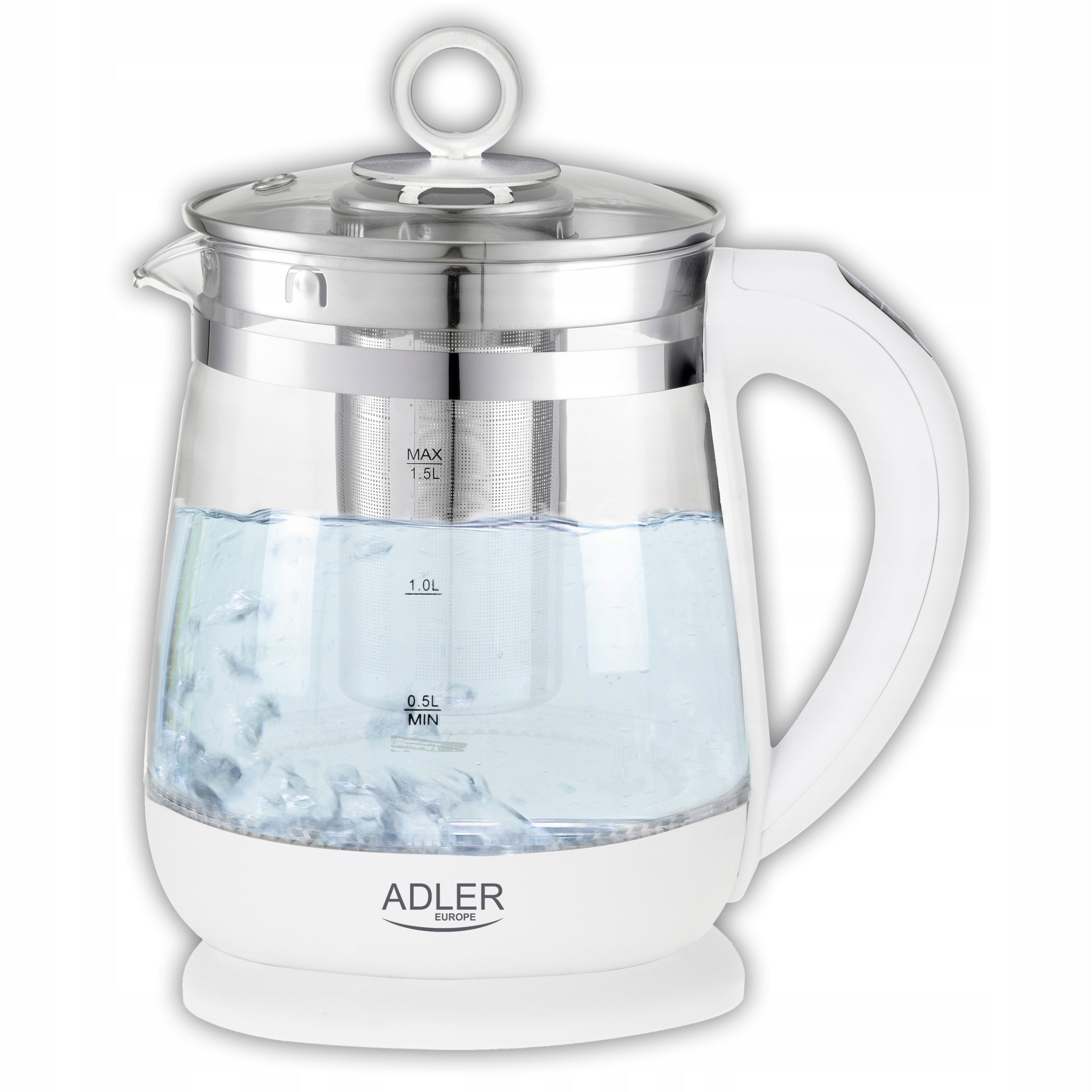Electric Kettle Glass Temperature Control LED Infuser 1,5 L 2200W Packaging status original