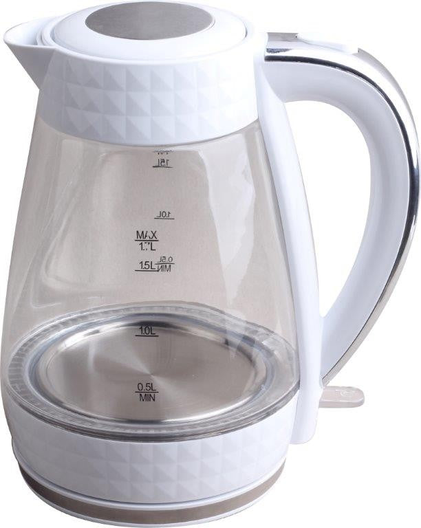 Electric Kettle Glass Wireless Silent ŁUCZNIK 1,7L 2200W White Model PK 2018