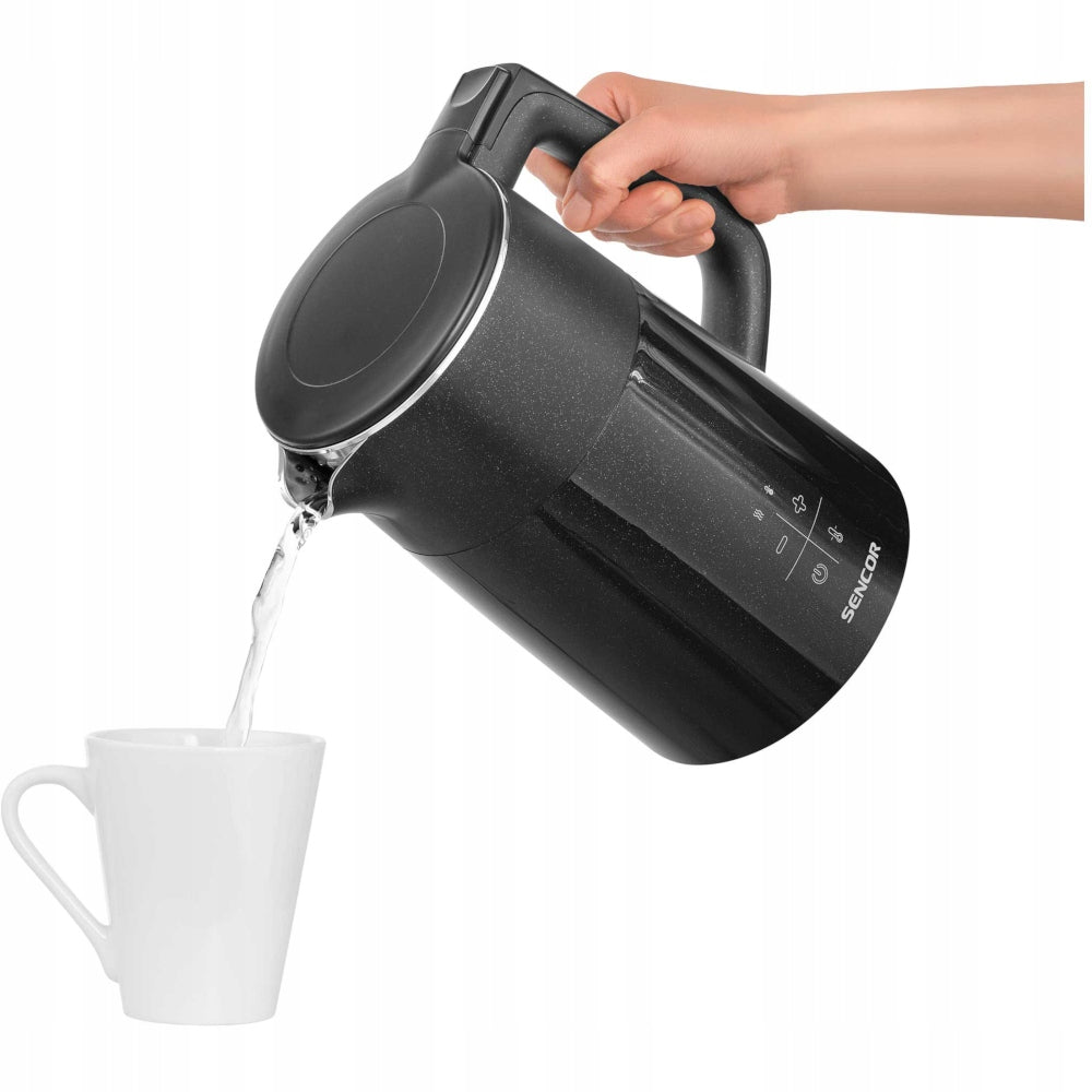 Electric Kettle Sencor SWK 0610BK Black STRONG Communications display