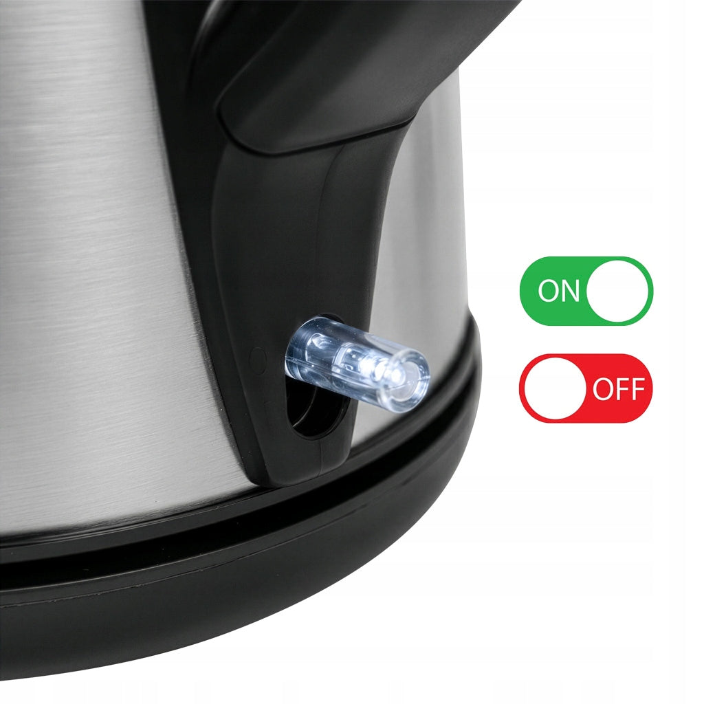 Electric Kettle Stainless Steel 1,7L BERGMANN 2200W Rotating Base Model FR006