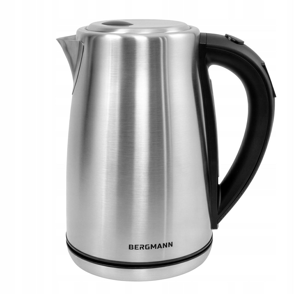 Electric Kettle Stainless Steel BERGMANN 1,7L 2200W Adjustable Silver Packaging status original