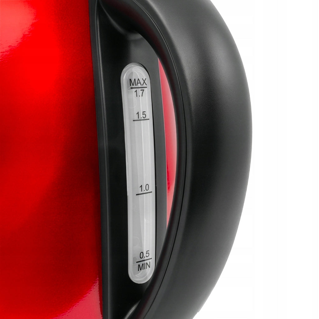 Electric Kettle Stainless Steel BERGMANN 1,7L 2200W Red Dominant color red