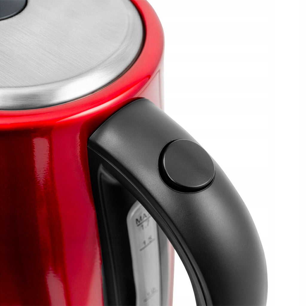 Electric Kettle Stainless Steel BERGMANN 1,7L 2200W Red Power 2200 W