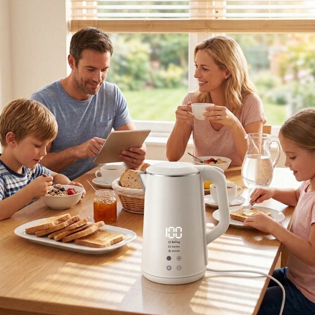 Electric Kettle Wireless 1,6 L Adjustable |Dechlorination |LED|White Dominant color white