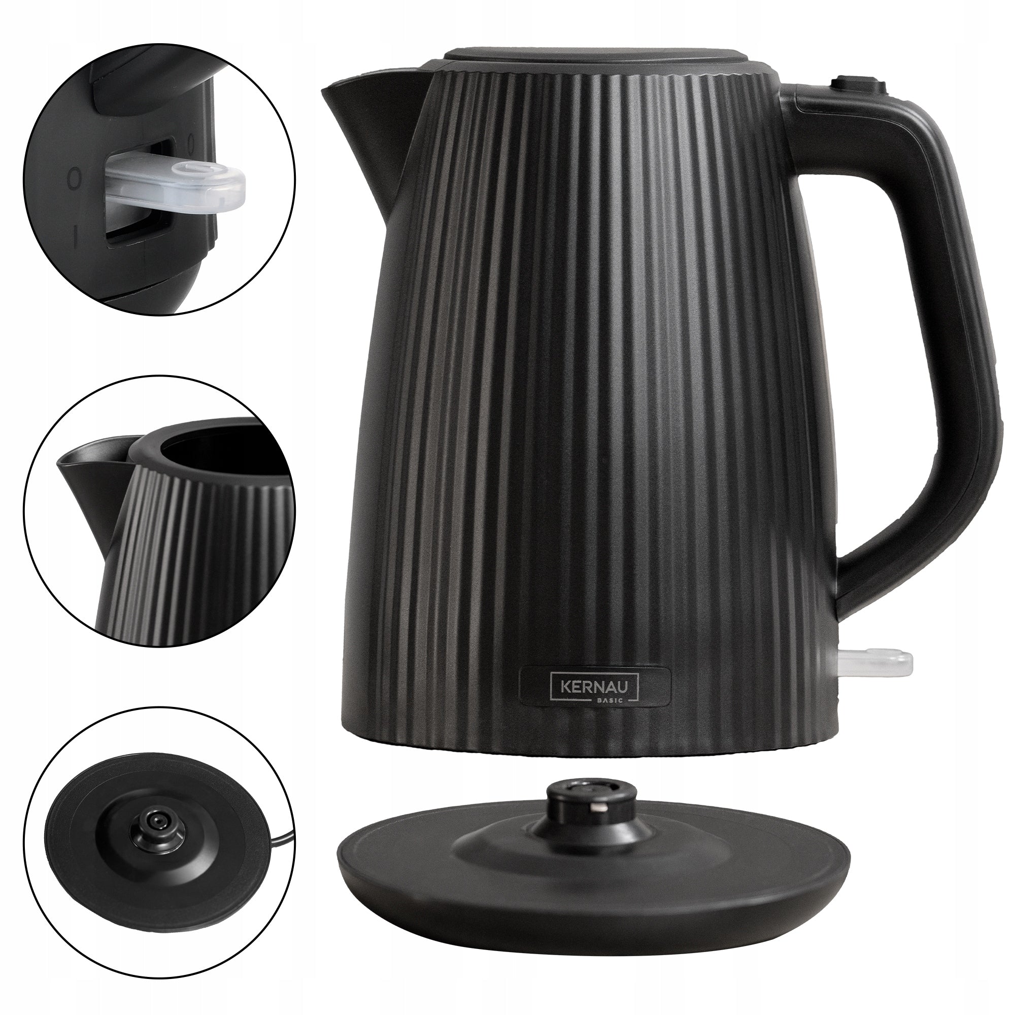 Electric Kettle Wireless Kernau STRONG 2200W 1,7L Black EAN (GTIN) 5902701879839