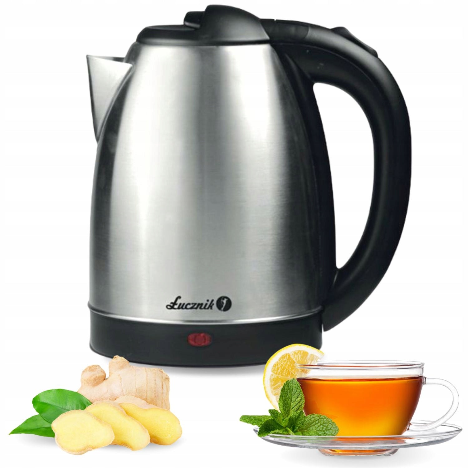 Electric Kettle Łucznik 1800W 1,8L Steel Rotating Base Inox Model WK-1801