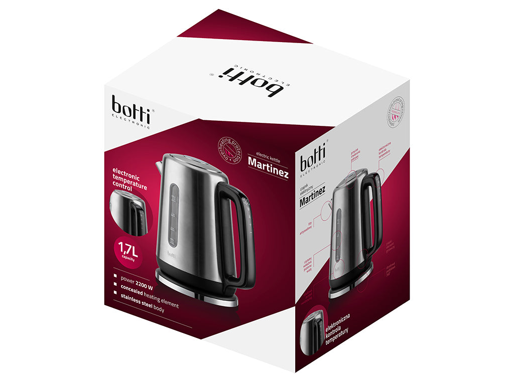 Electric Kettle with Temperature Control Botti Touch 1,7L 2200W Power 2200 W