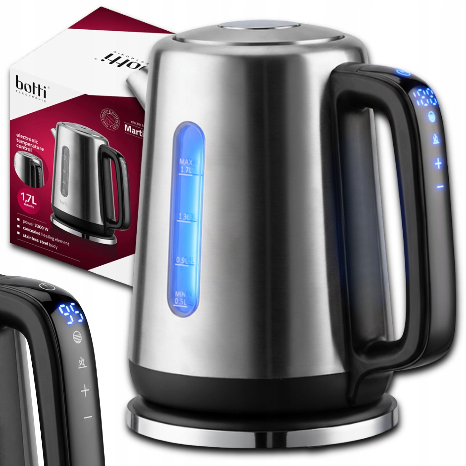Electric Kettle with Temperature Control Botti Touch 1,7L 2200W