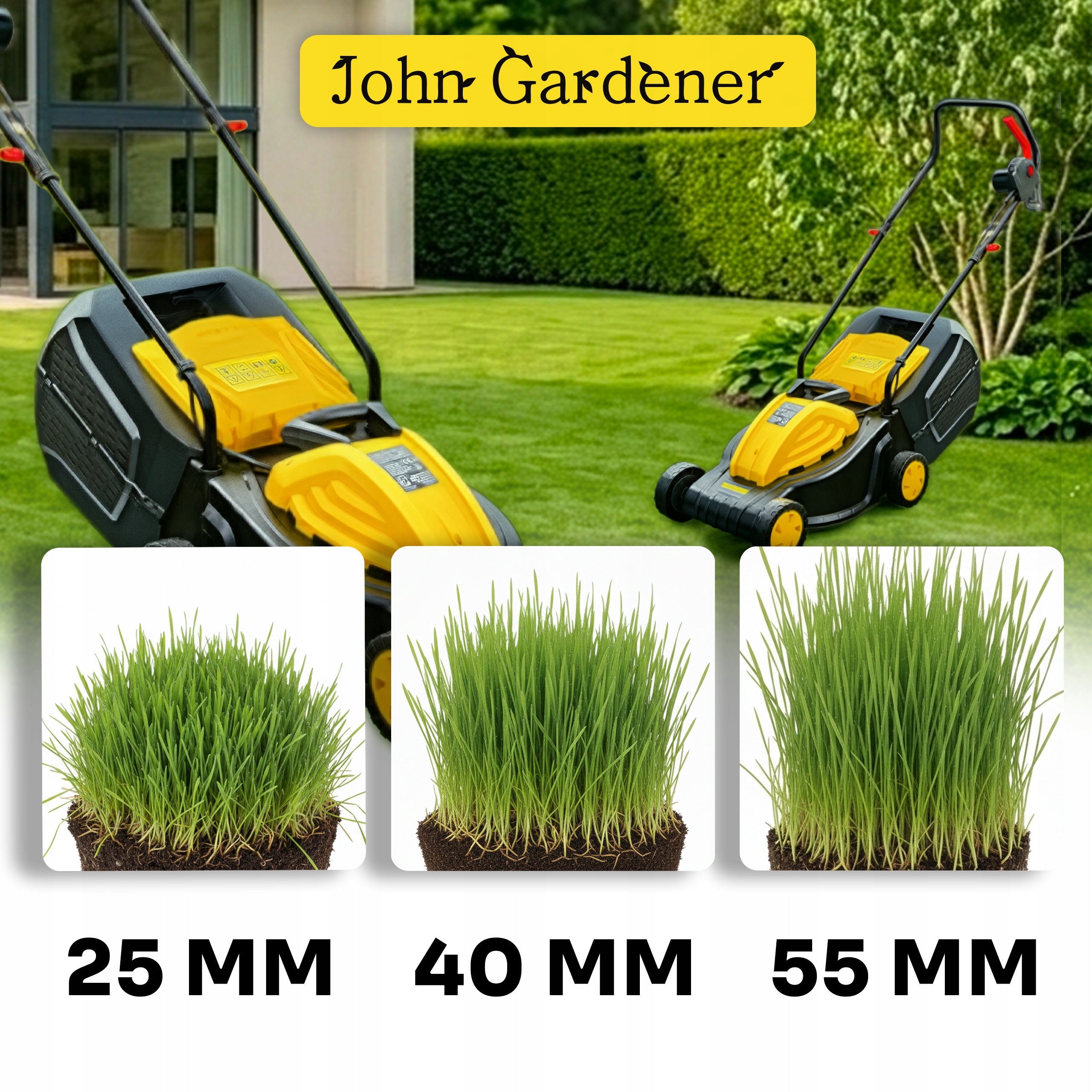 Electric Lawn Mower With Induction Motor 2000W 32cm Basket 35L Manufacturer code G83025