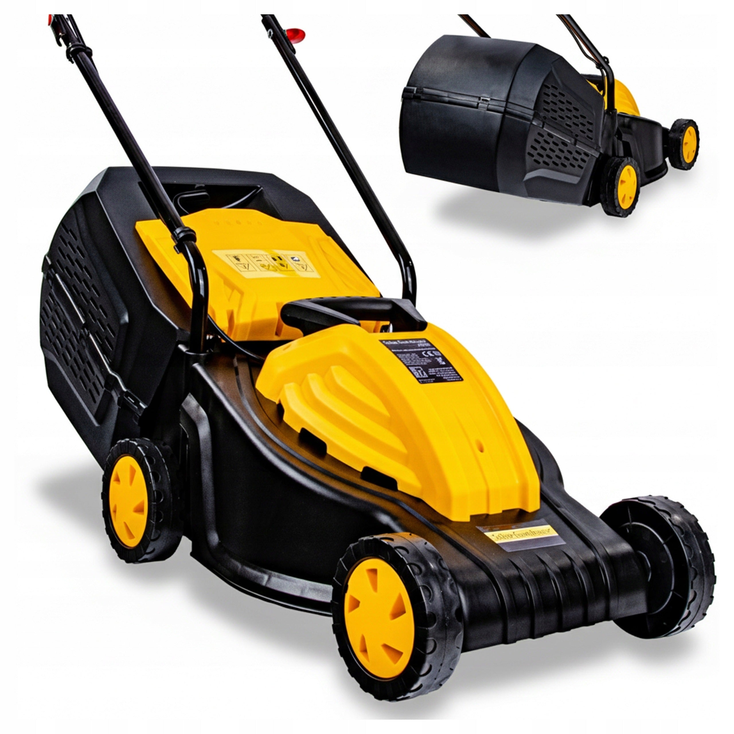 Electric Lawn Mower With Induction Motor 2000W 32cm Basket 35L