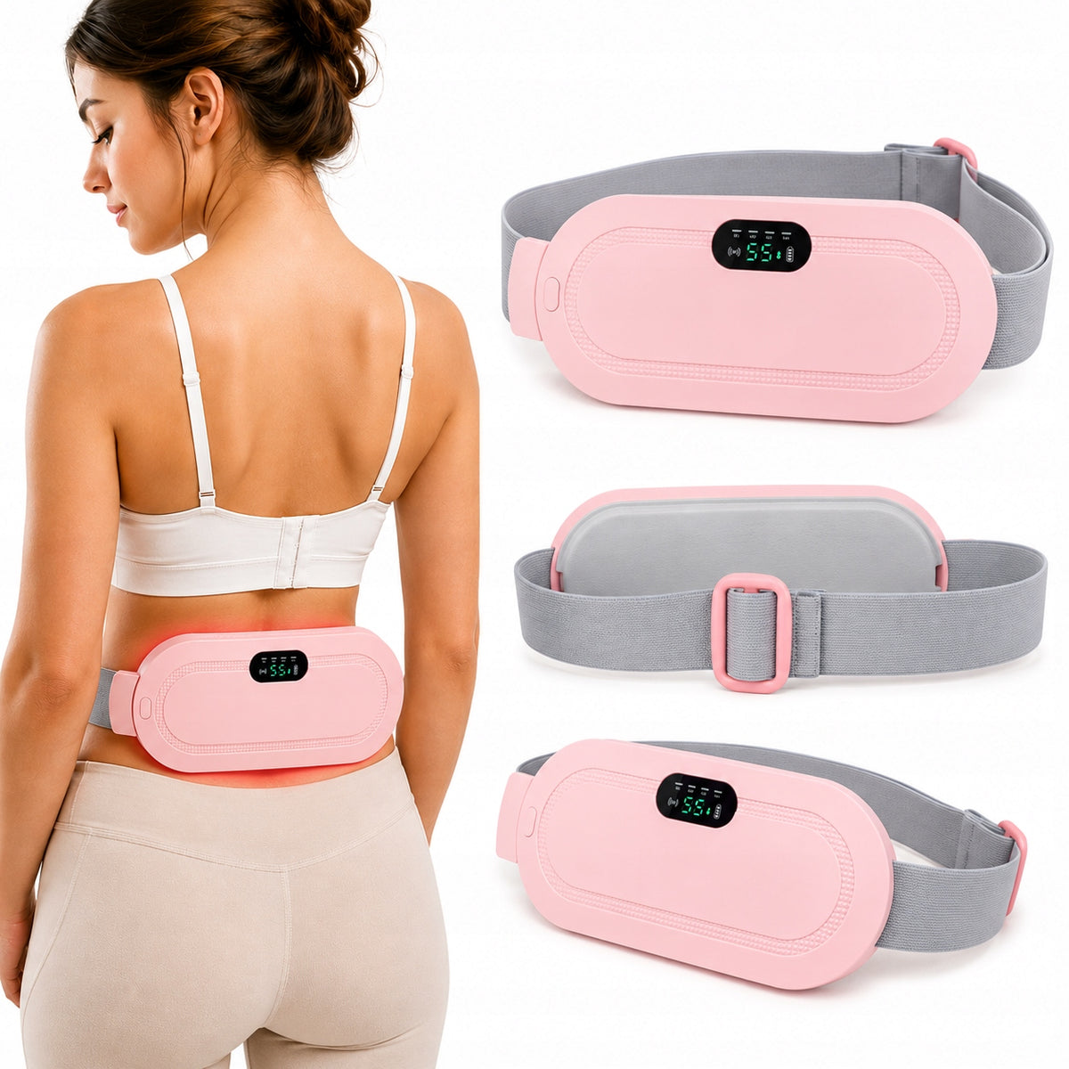Electric Lumbar Spine Heating Belt Wireless Vibrator Massager