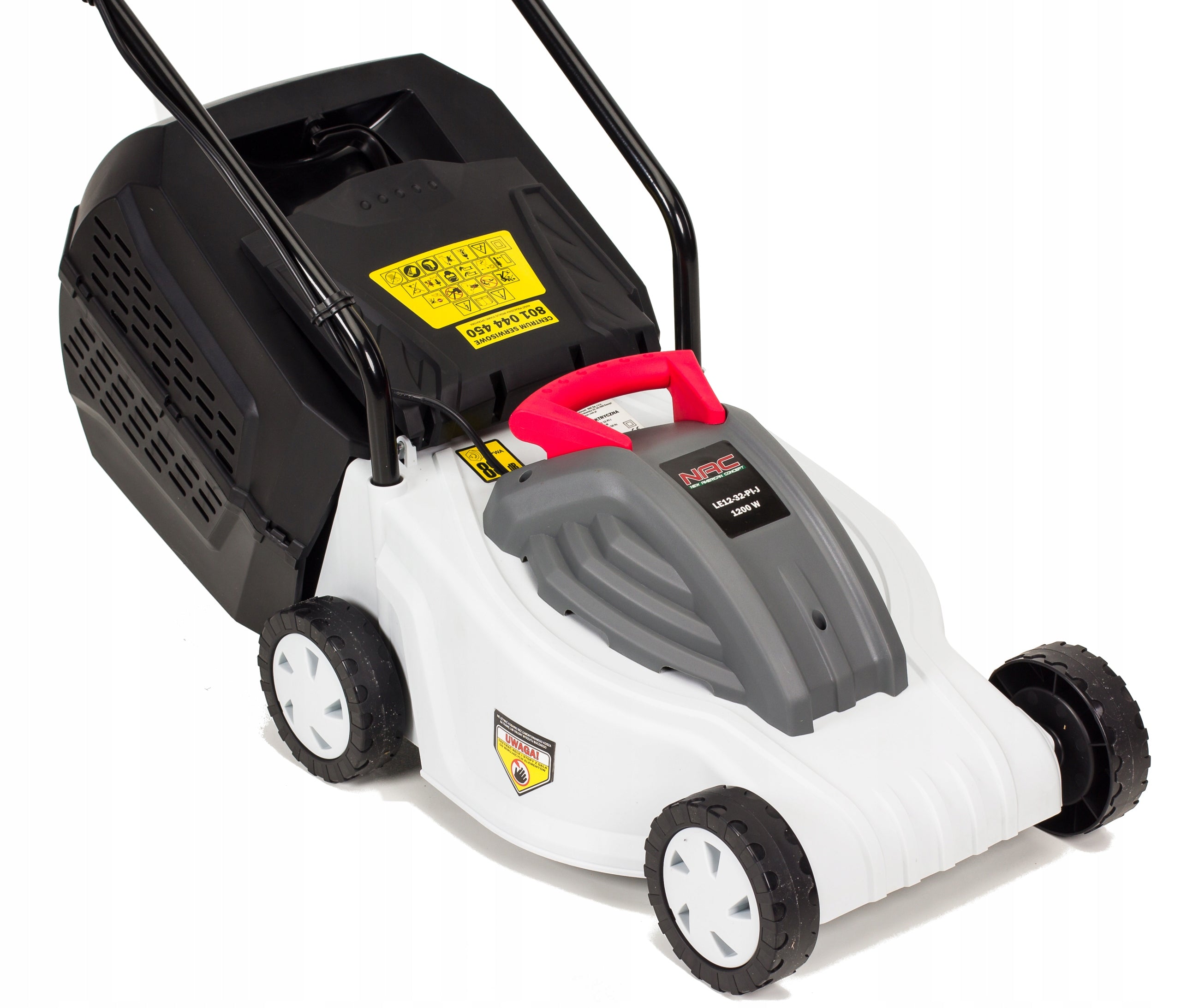 Electric MOWER INDUCTION MOTOR NAC 1200 W 32 cm Basket 35 l STRONG Basket with a basket