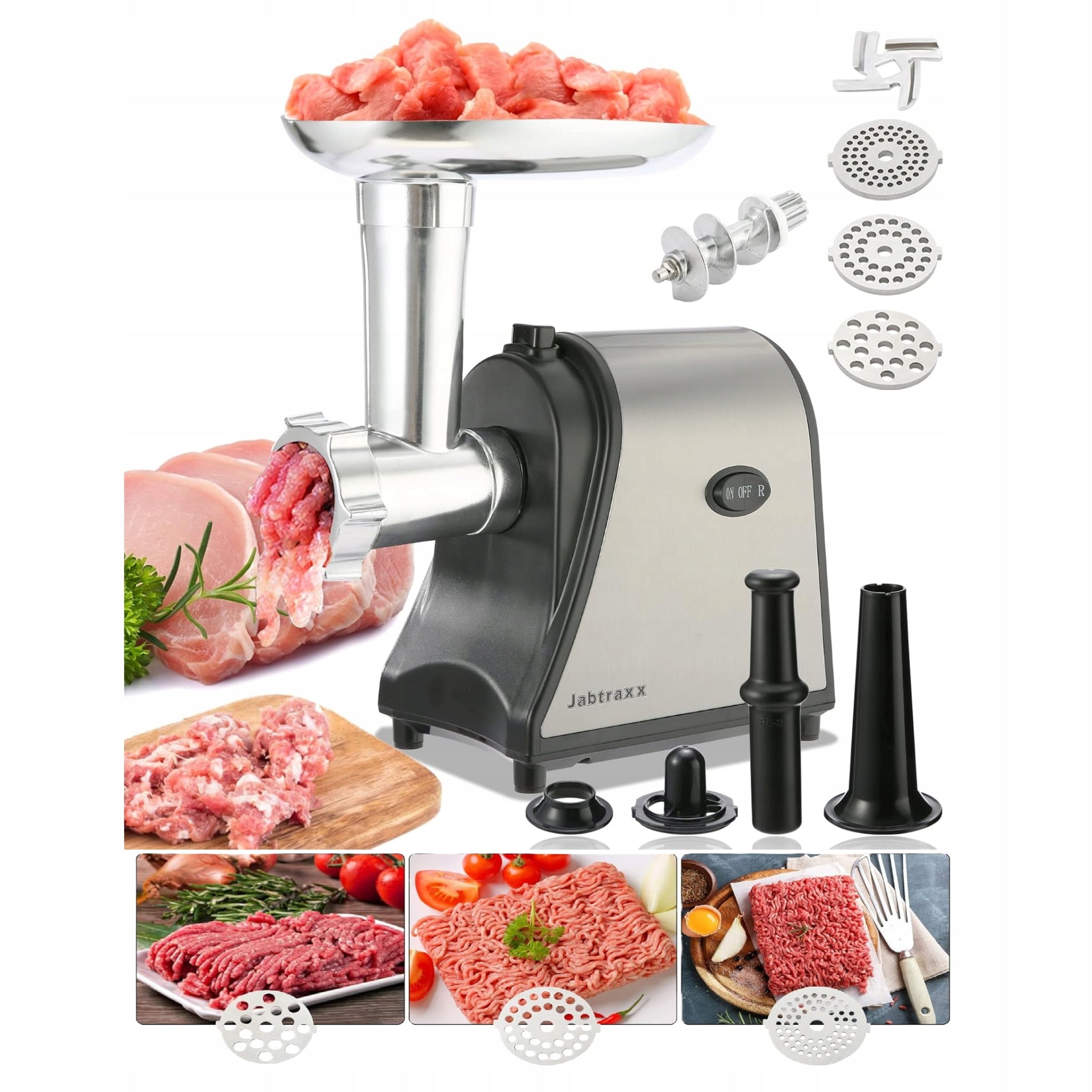 Electric Meat Grinder 3 Sieves Sausage and Vegetable Grinder