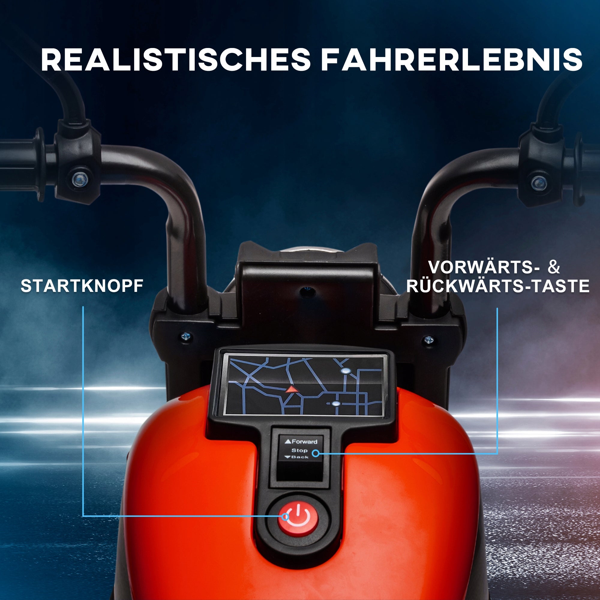Electric Motorcycle for Kids 6V Red Maximum speed 3 km/h
