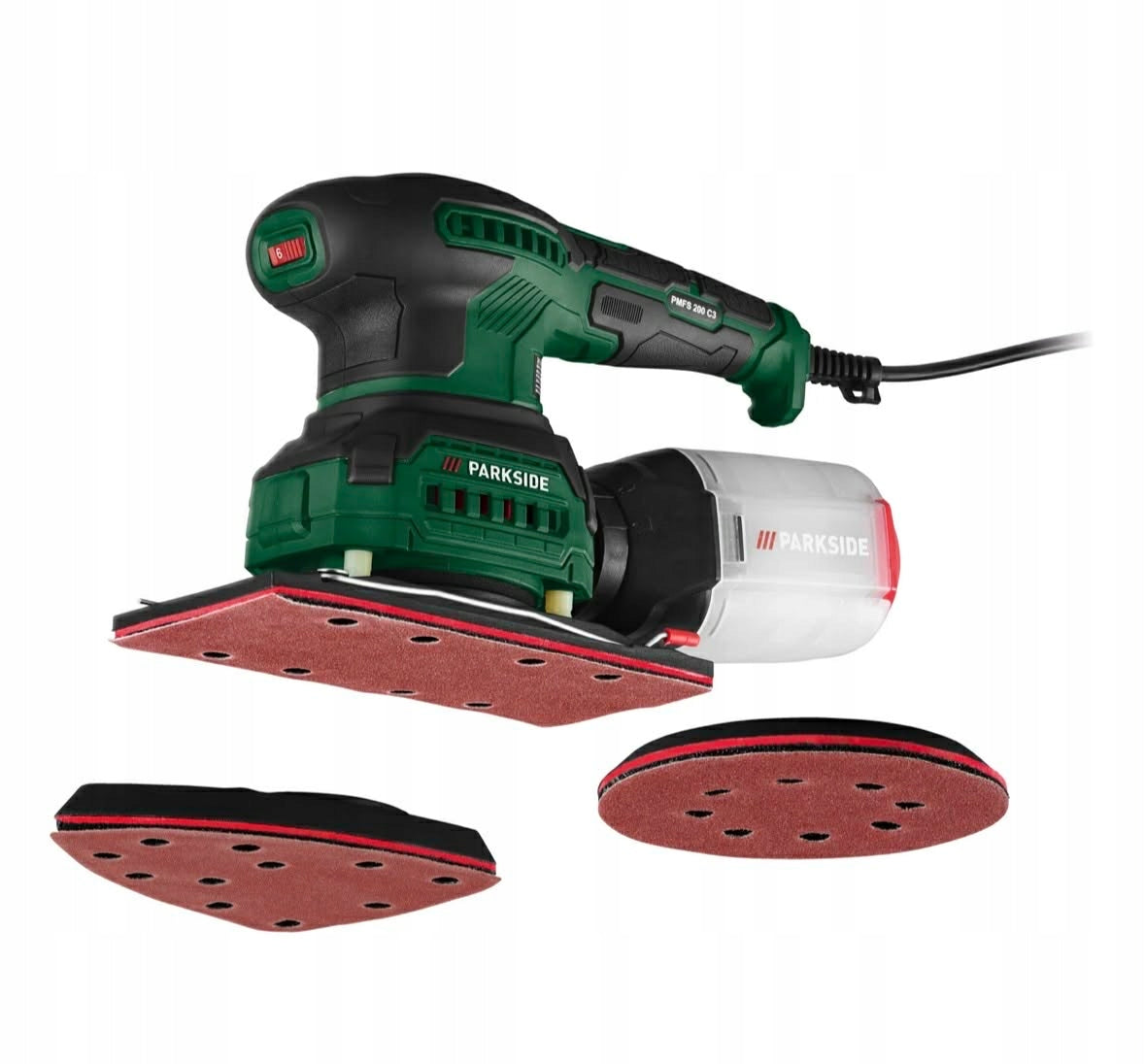 Electric Multifunction Sander 230V, PARKSIDE PMFS 200 C3, 200W, 3in1 Packaging status original