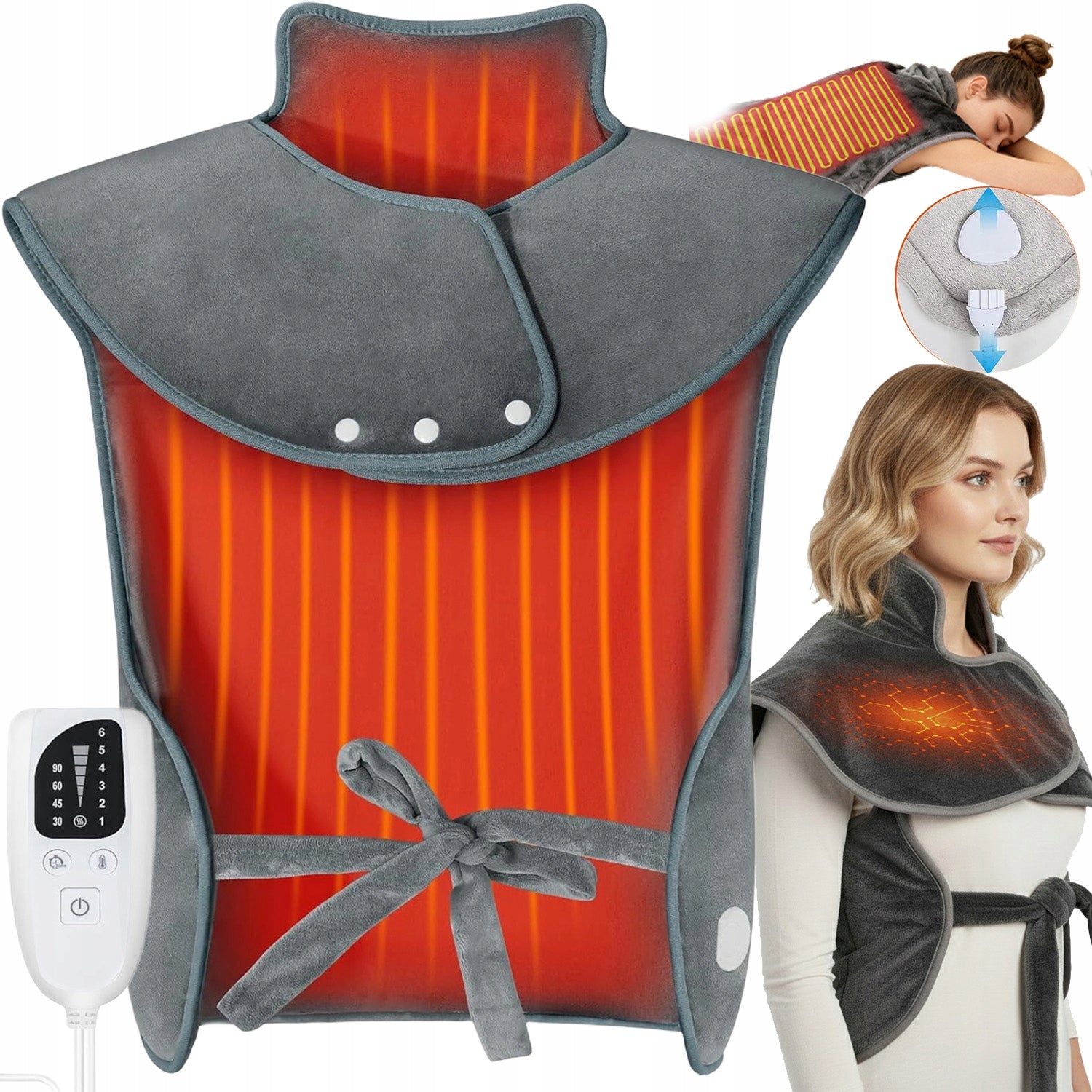 Electric Neck Heating Pillow Shoulders Back Fast Heating