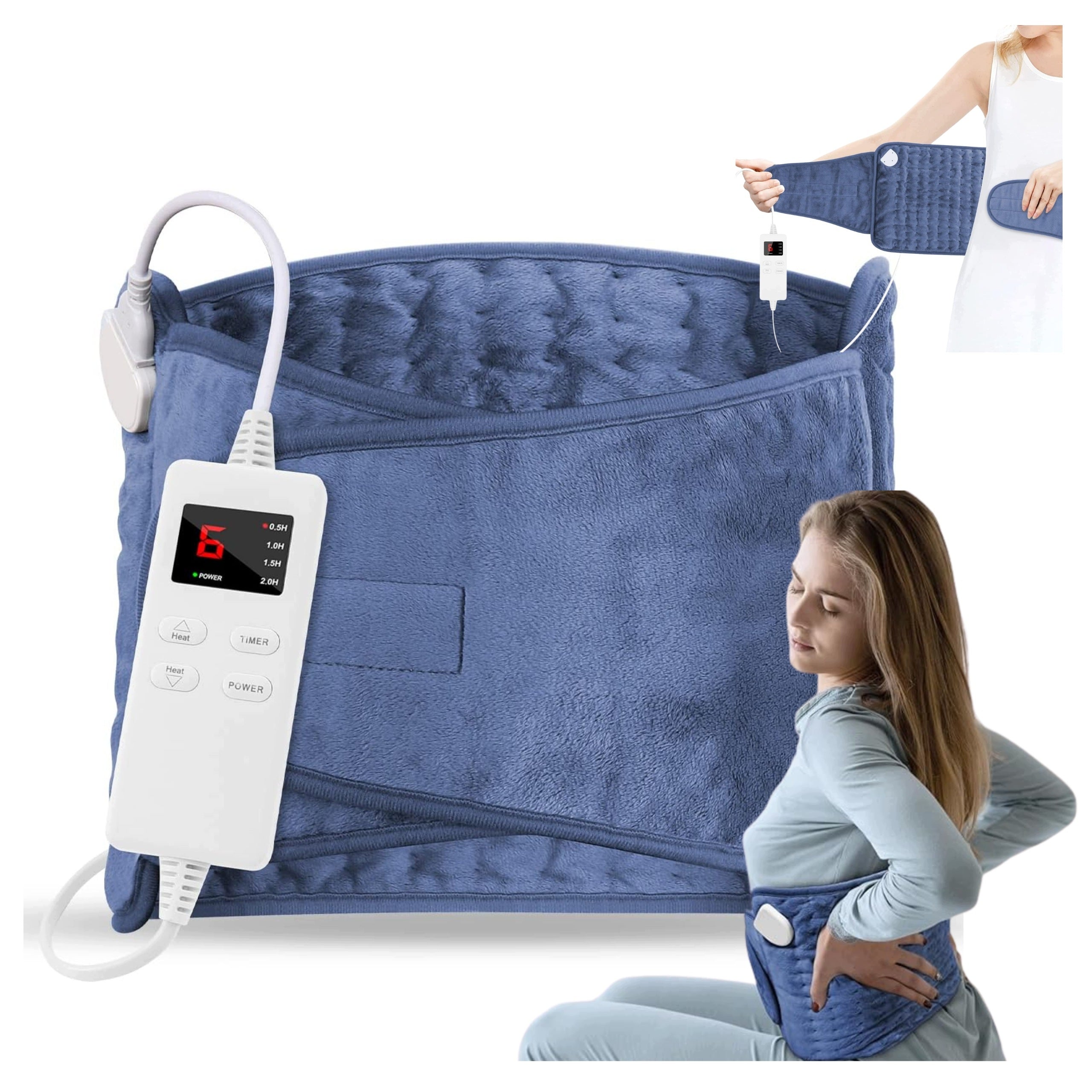 Electric Neck Heating Pillow Shoulders Back Foot Adjustable
