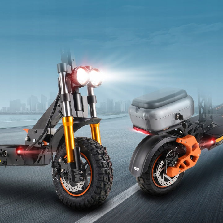 Electric Off-Road Scooter For Adults V5 Max 65KM 48V/18Ah 1200W Color gold