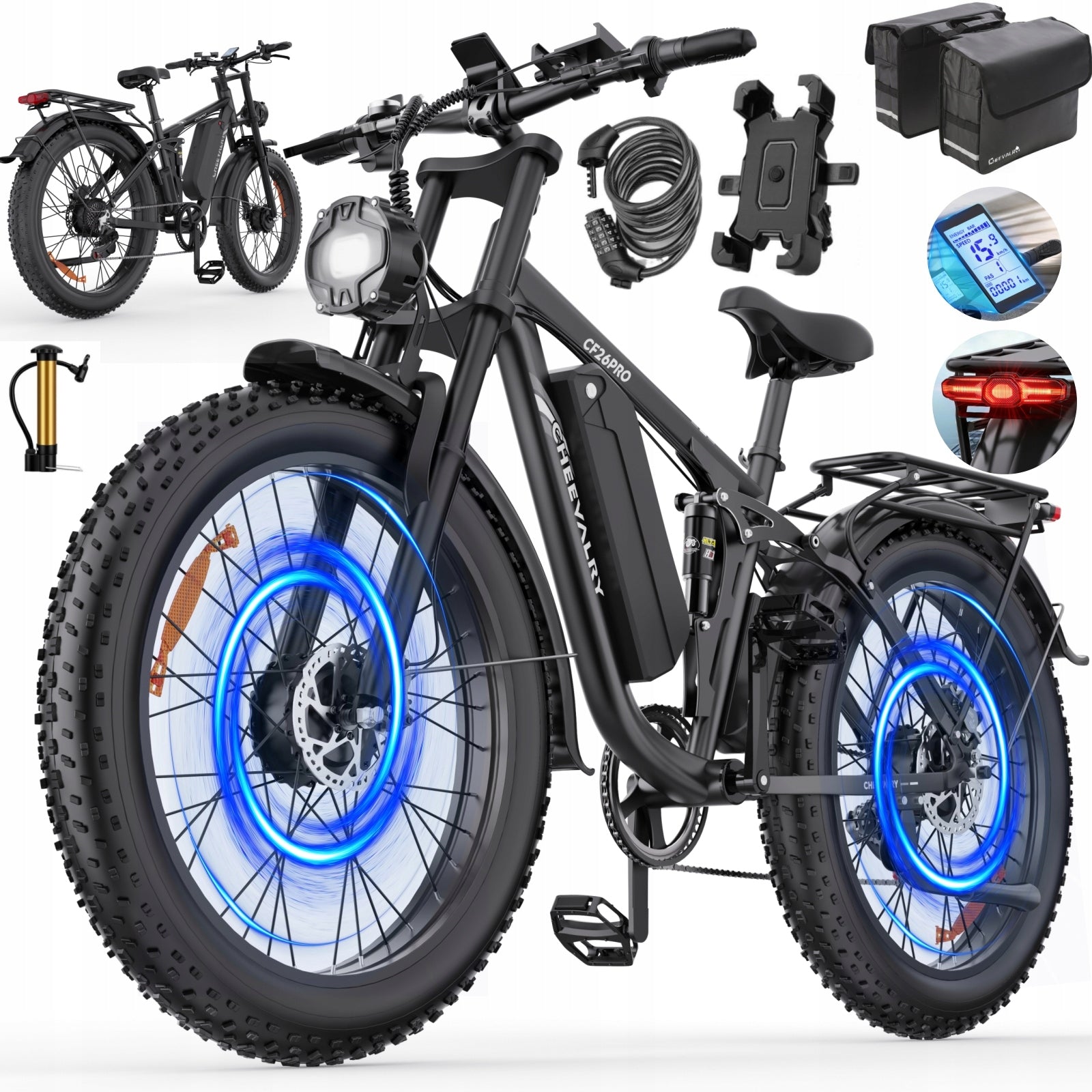Electric Off-Road Vehicle Cheevalry CF26PRO male/female 2000W 23AH 120HP