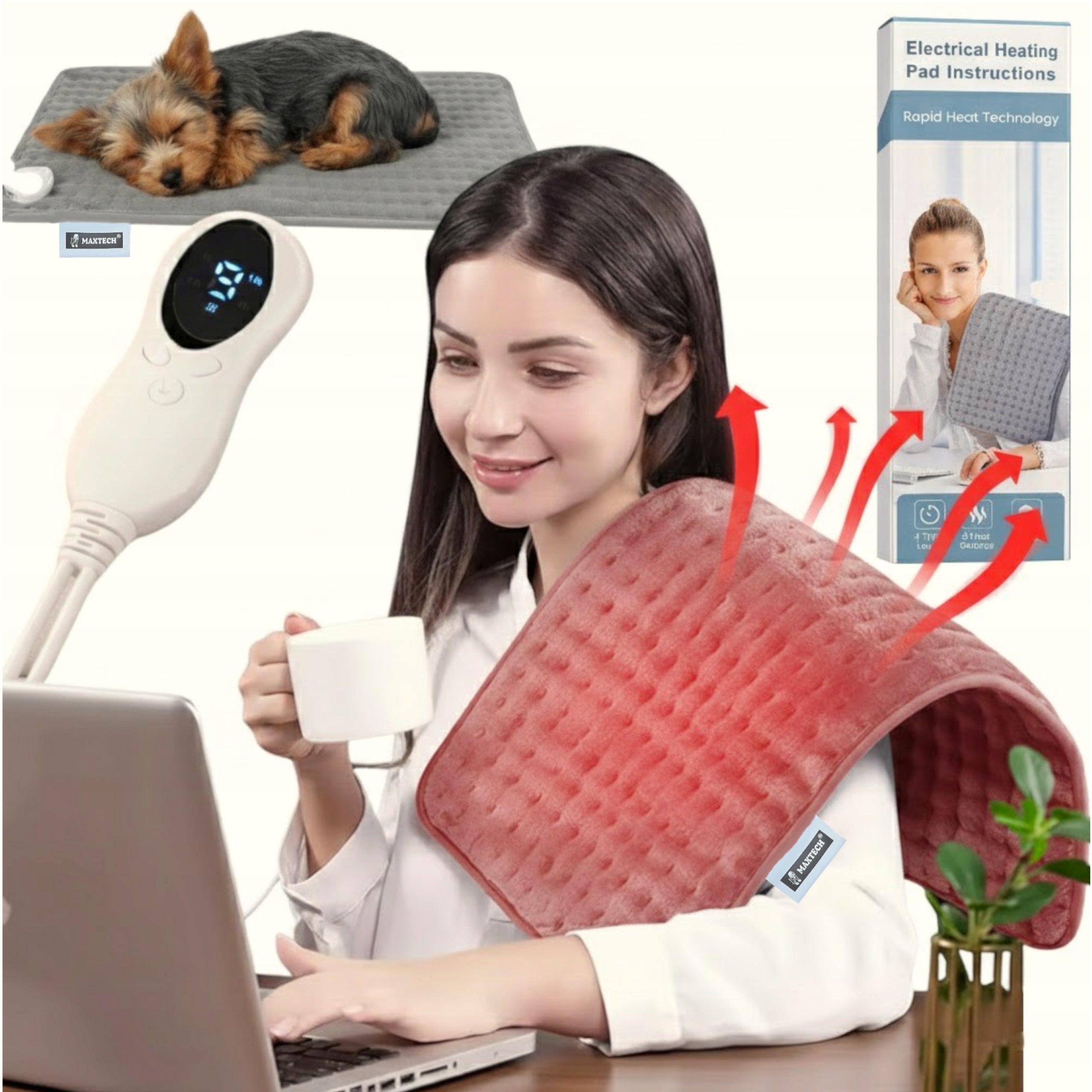 Electric Pillow Warming Mat 40x30cm Heating Hot Water Bottle For Body
