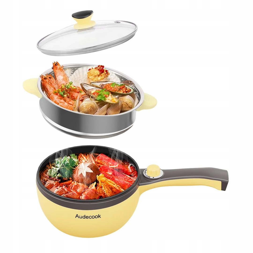 Electric Pot Audecook 1,5L with Steamer 20cm Non-stick