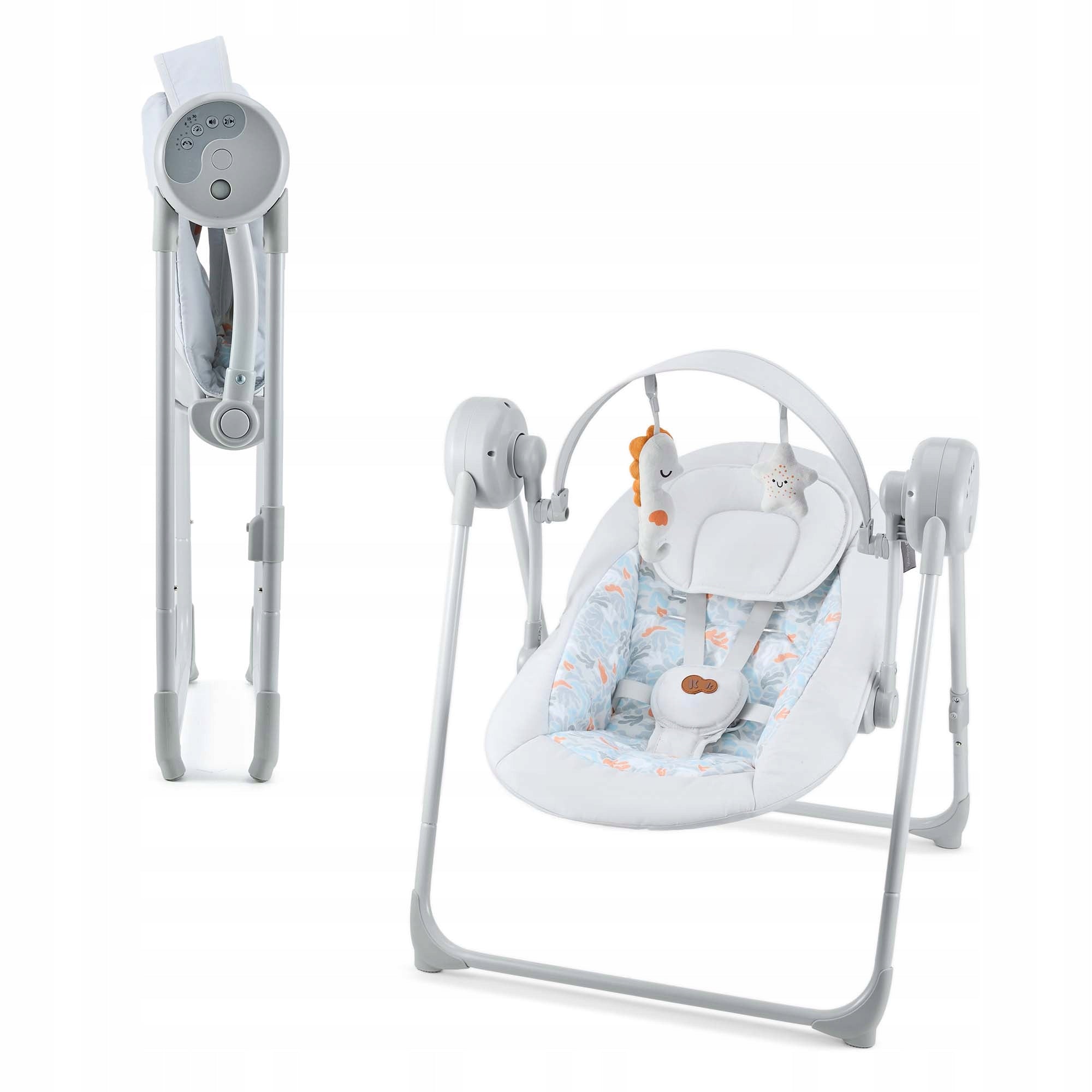 Electric Rocker Lounger Kinderkraft SWINGEE Light Grey 0-9KG