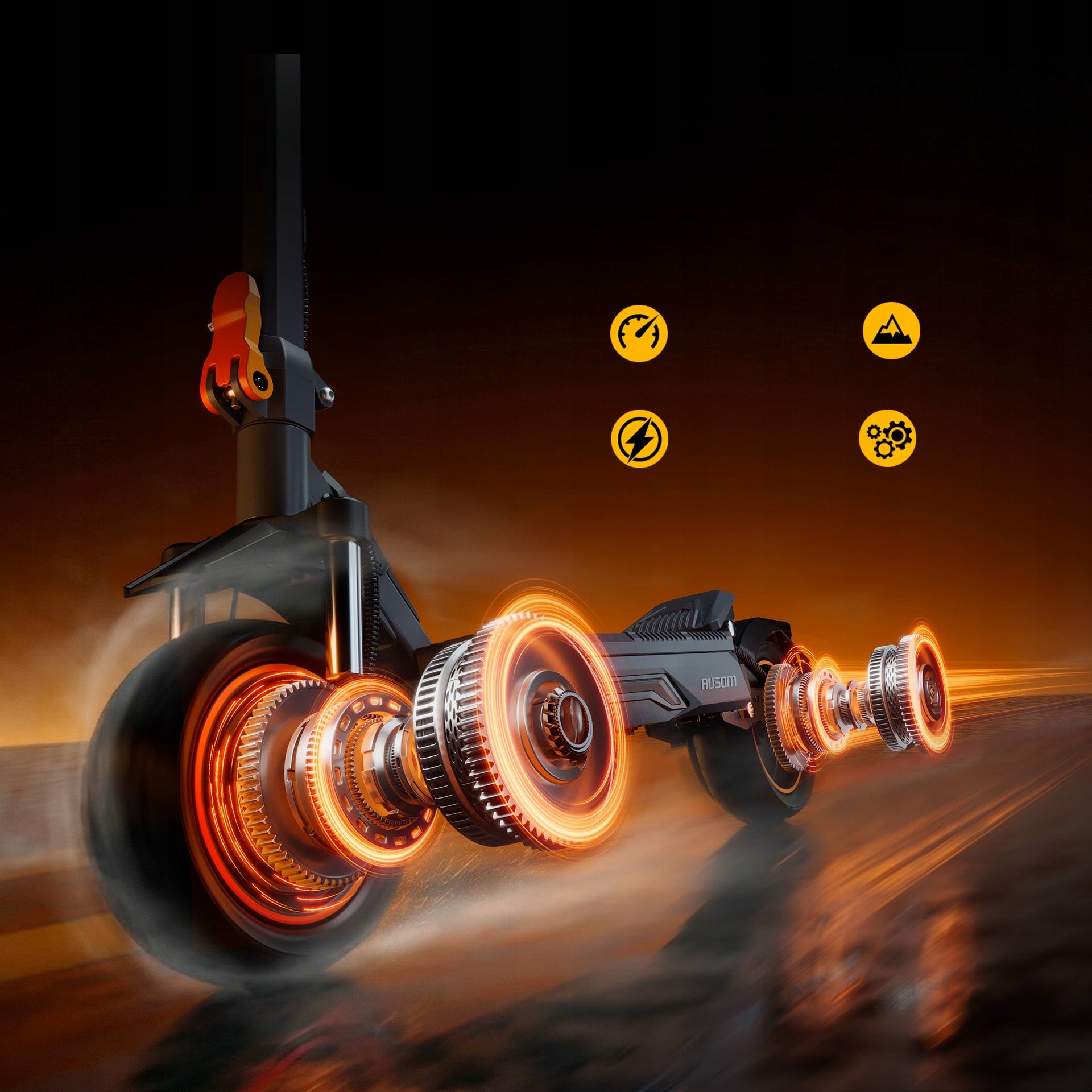 Electric Scooter Ausom K20 Pro Dual 2000W 18Ah 90 km 20km/h NFC 28Nm Brand Ausom
