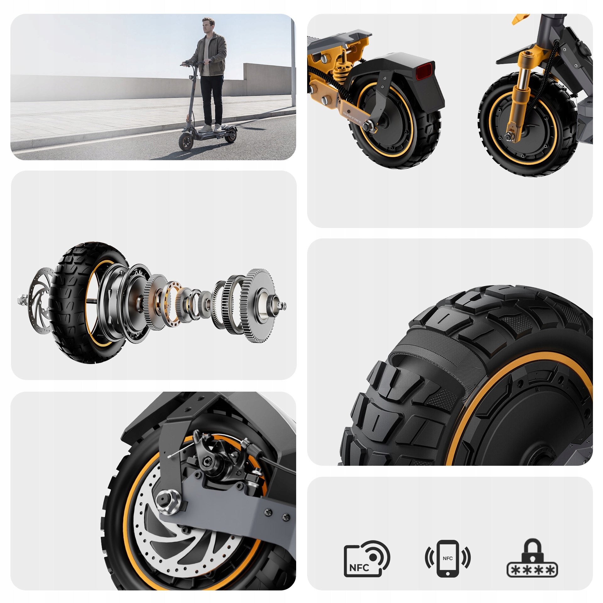 Electric Scooter Ausom K20 Pro Dual 2000W 18Ah 90 km 20km/h NFC 28Nm Manufacturer code Hulajnoa elektryczna Ausom K20 Pro Dual