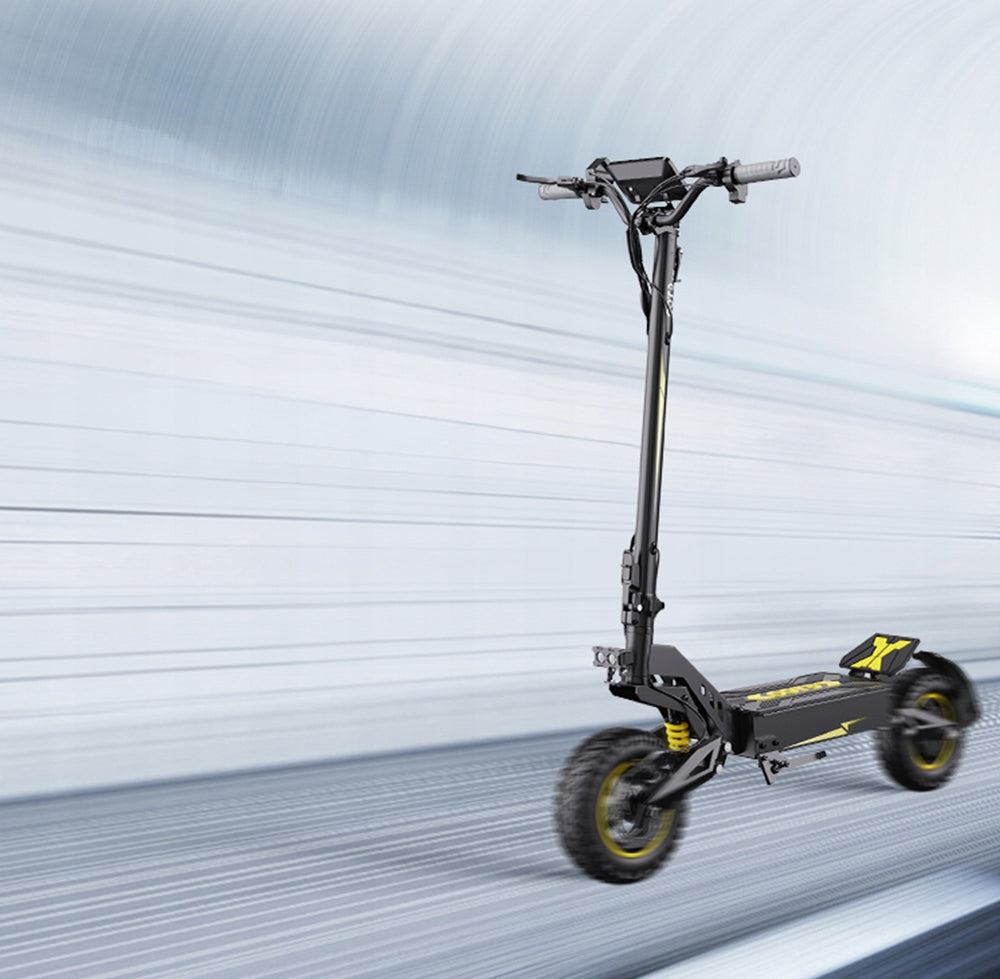 Electric Scooter OOTD Electric Scooter T10 900W 45KM 11" Black & Yellow Color black