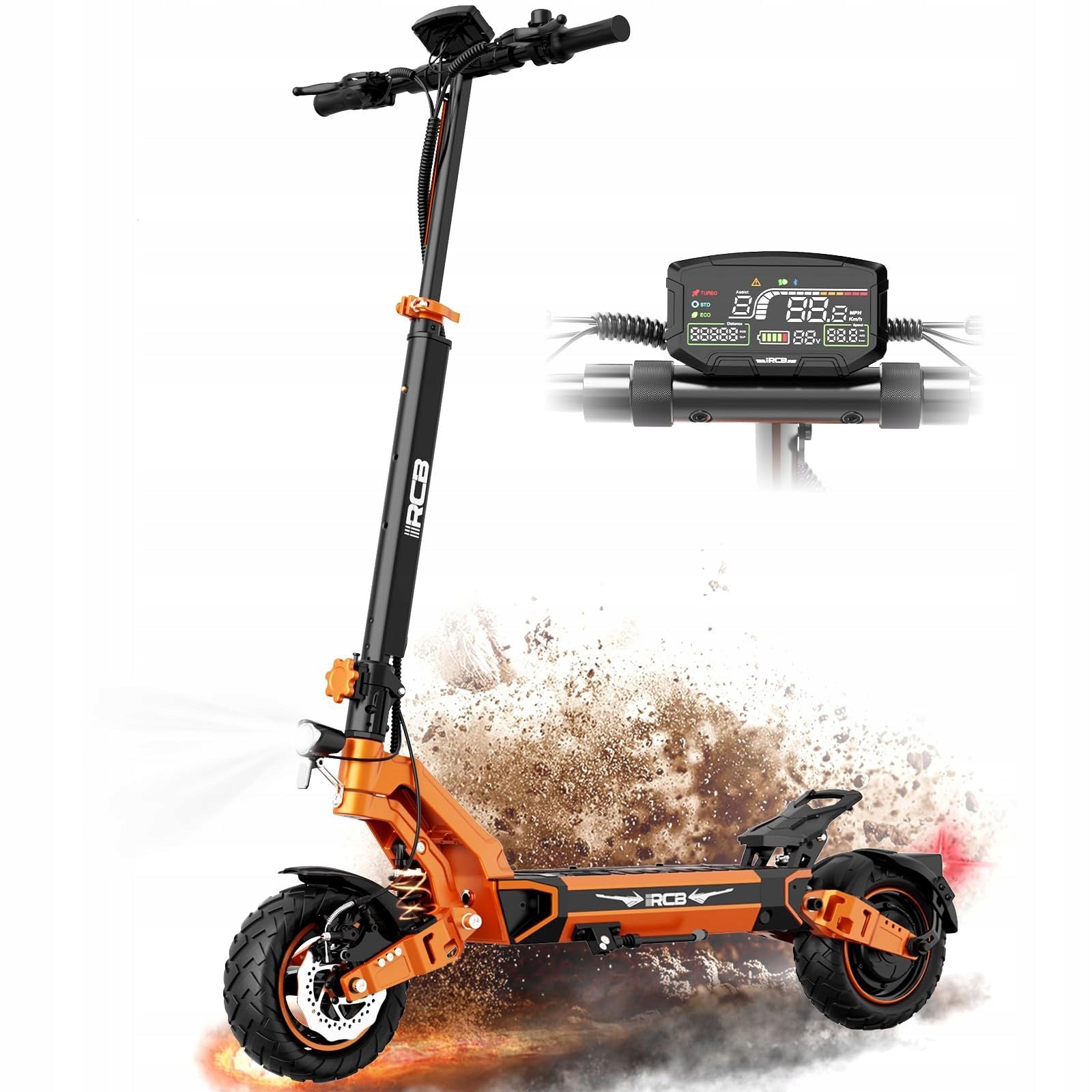 Electric Scooter RCB D7 ABE Range 100KM 48V 27Ah 500W 10″ Gel Tire + APP EAN (GTIN) 747734986575