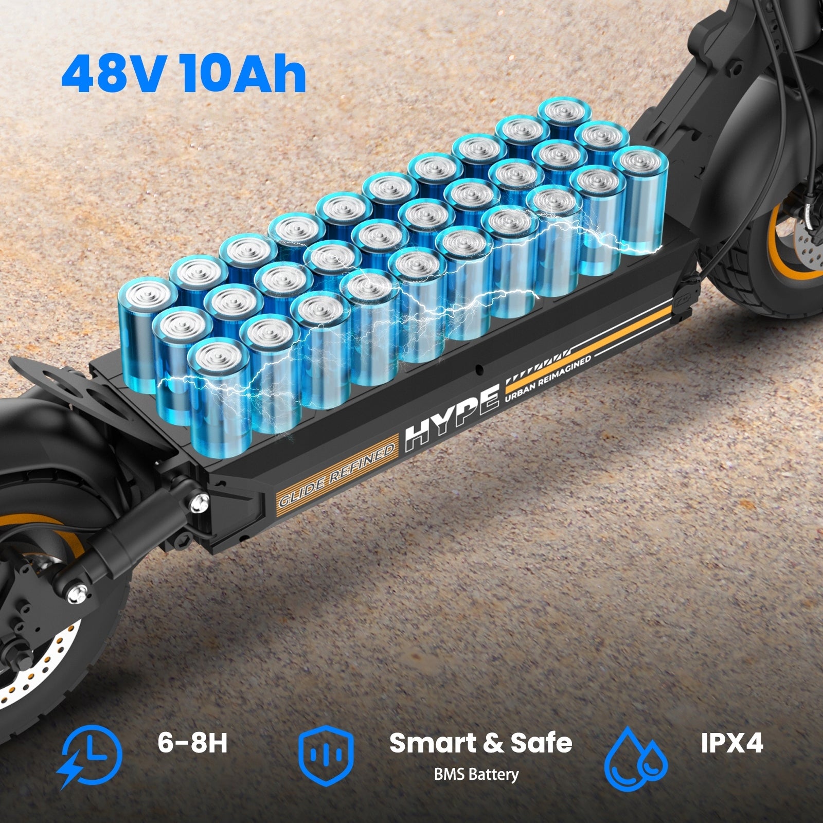 Electric Scooter for Adults 500W 10" 48V 9Ah 35km Engine power 500 W