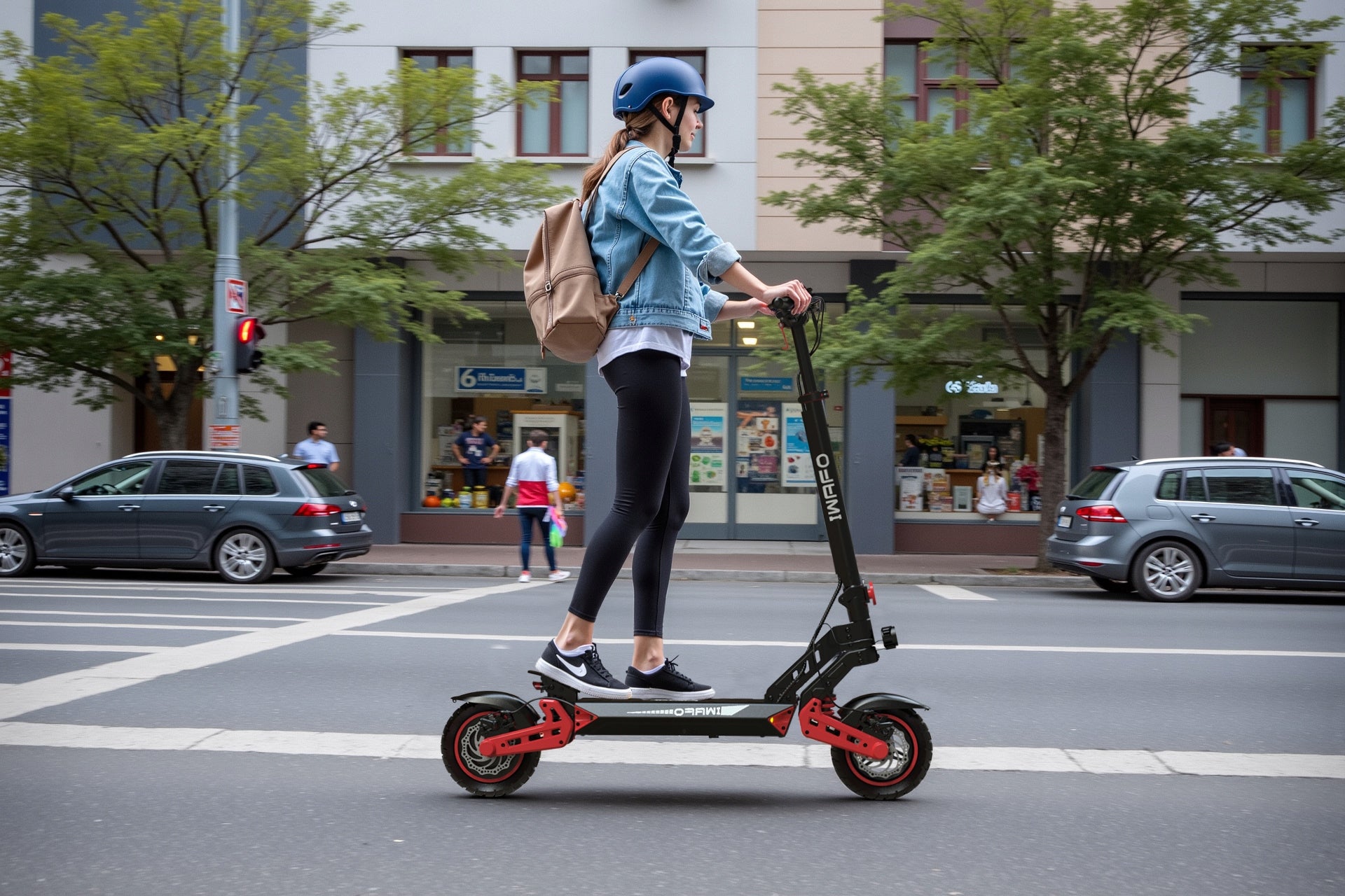 Electric Scooter for Adults IWAFO 1500W 60KM 48V15AH 10" with APP Weight 25.4 kg