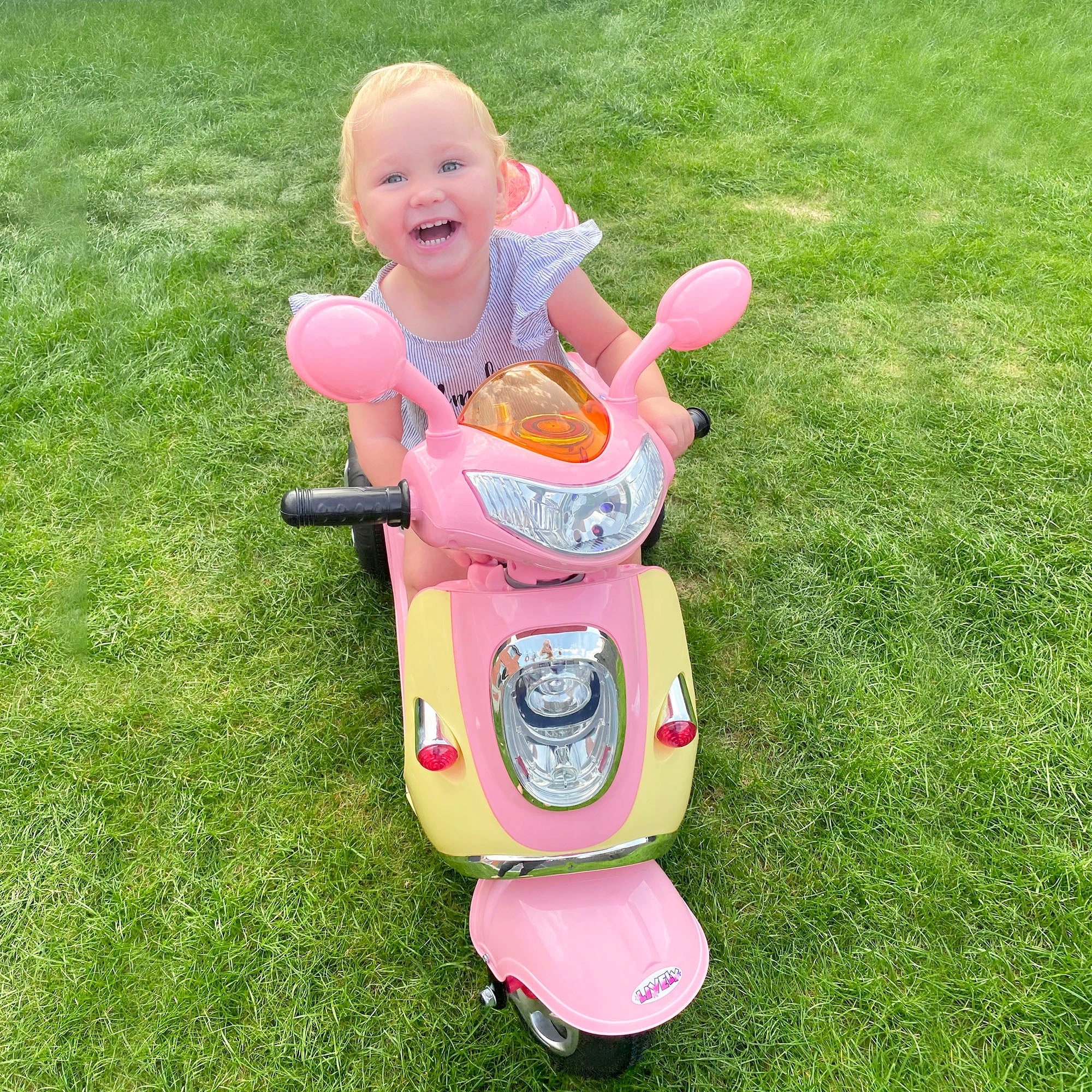 Electric Scooter for Kids 3-5 Years Pink + Yellow D108 x S51 x W75 Brand Homcom