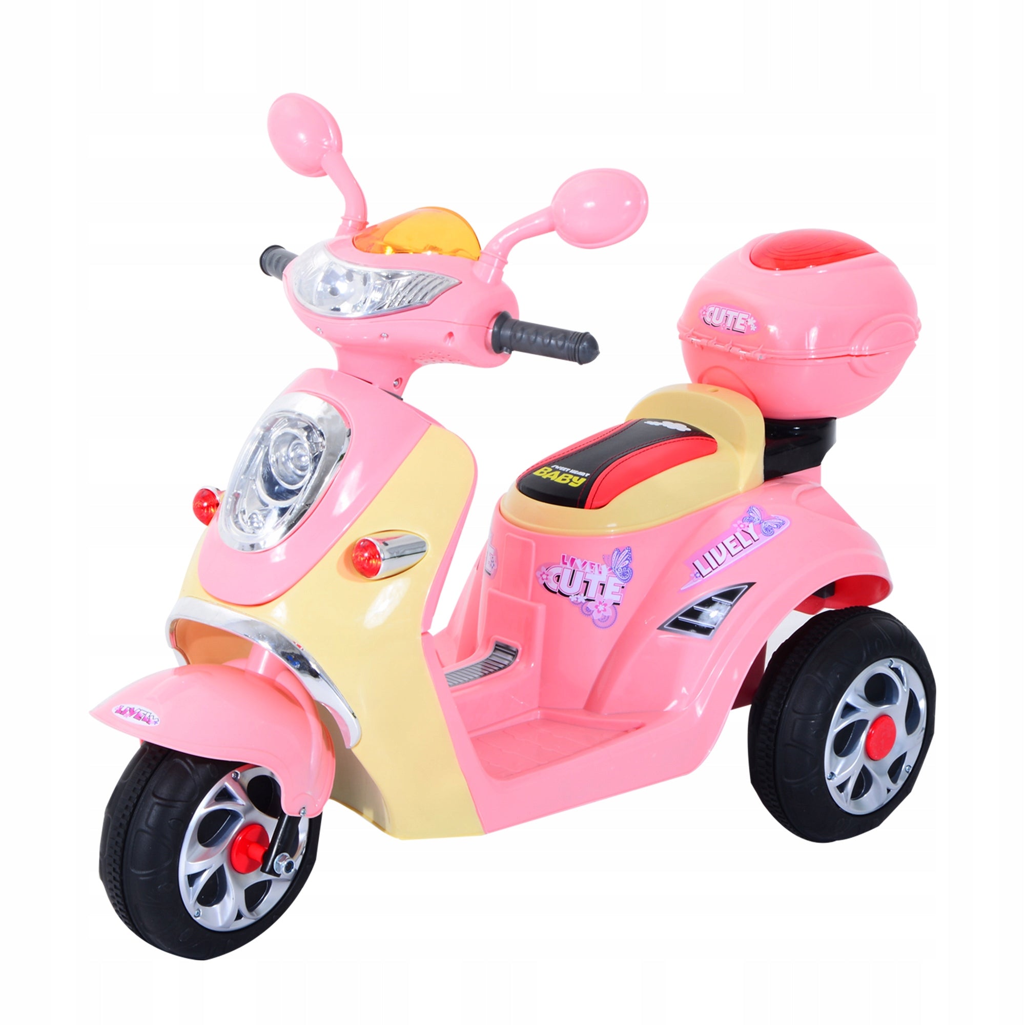 Electric Scooter for Kids 3-5 Years Pink + Yellow D108 x S51 x W75